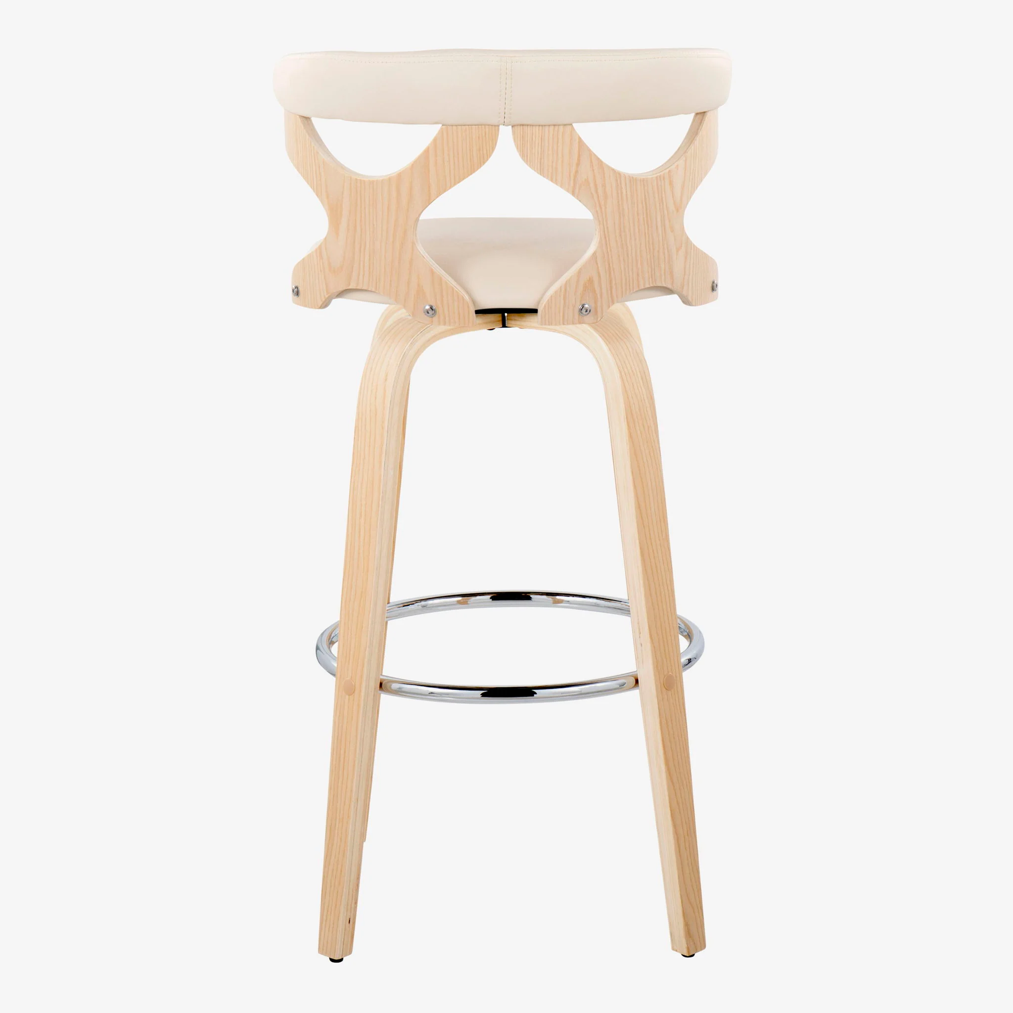 Gardenia - Contemporary Fixed Height Barstool With Swivel With Round Footrest (Set of 2) - Image 22