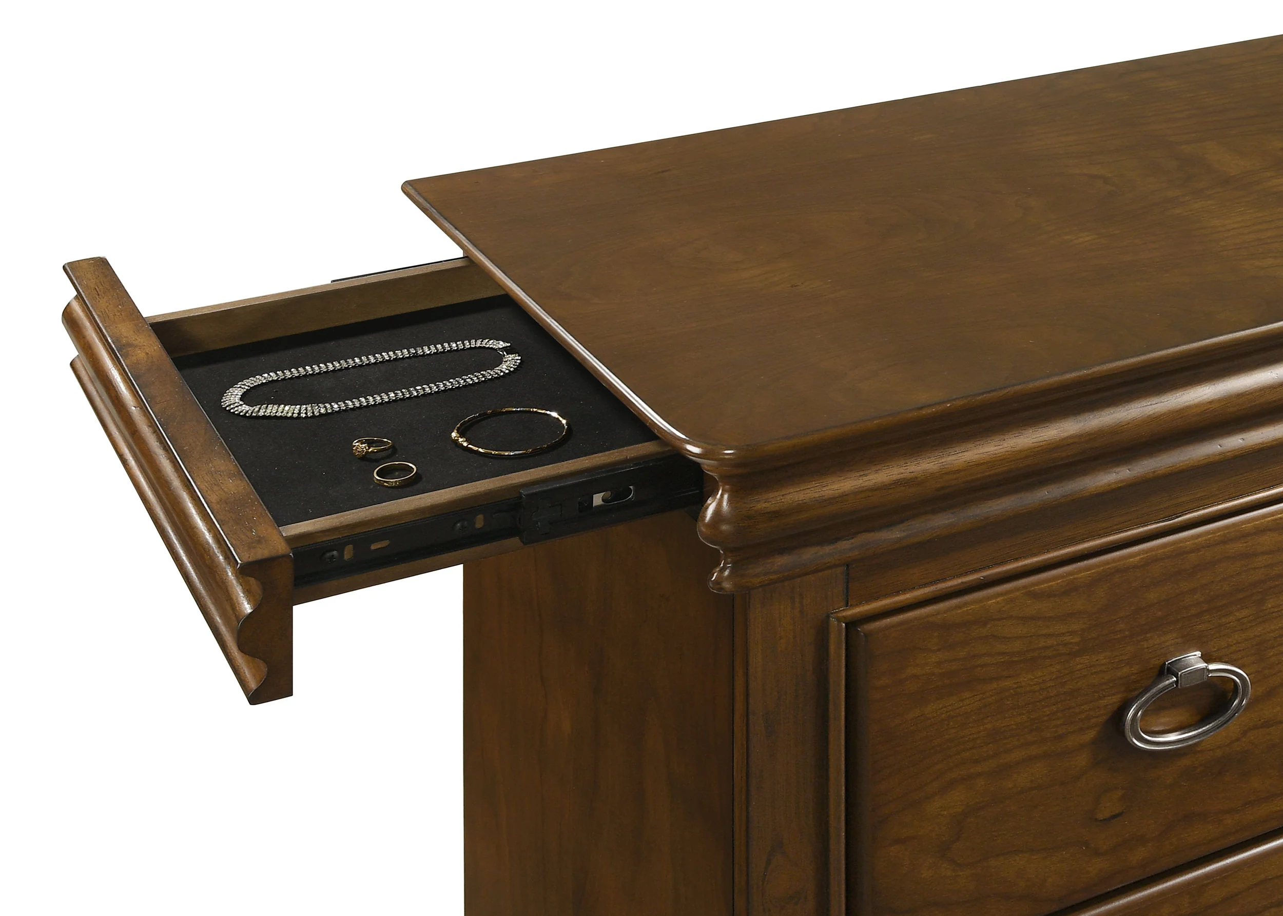 Garland 9-Drawer Dresser with Mirror in Brown Cherry - Image 13
