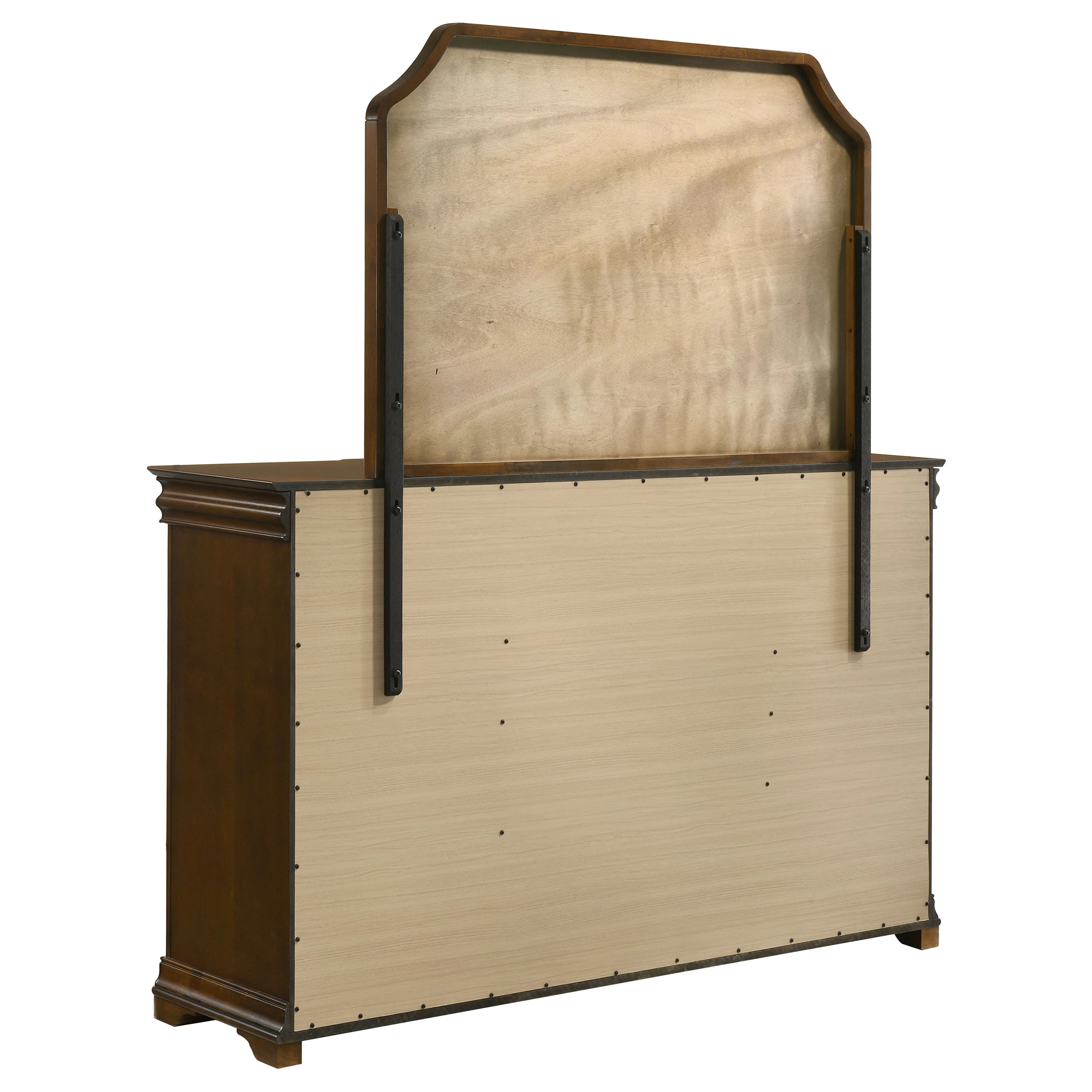Garland 9-Drawer Dresser with Mirror in Brown Cherry - Image 7