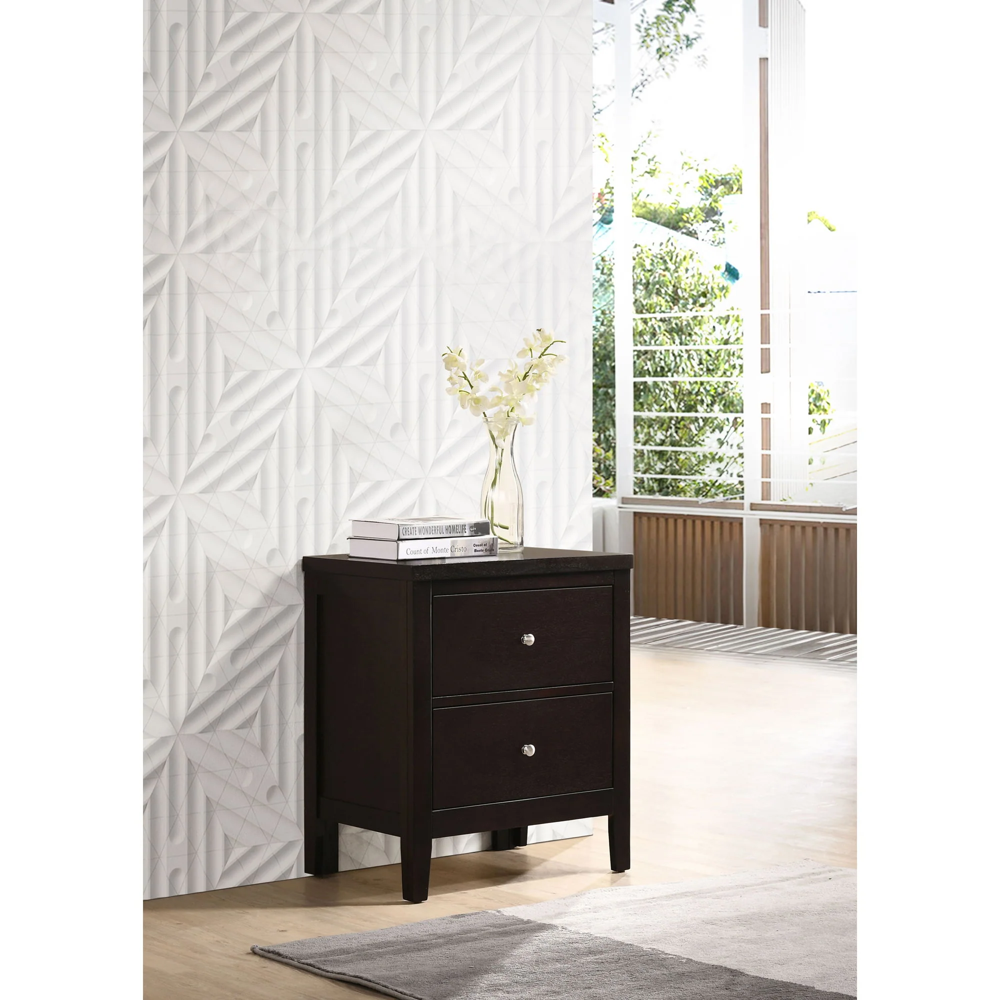 Garrett - 2 Drawer Nightstand - Cappuccino - Image 9