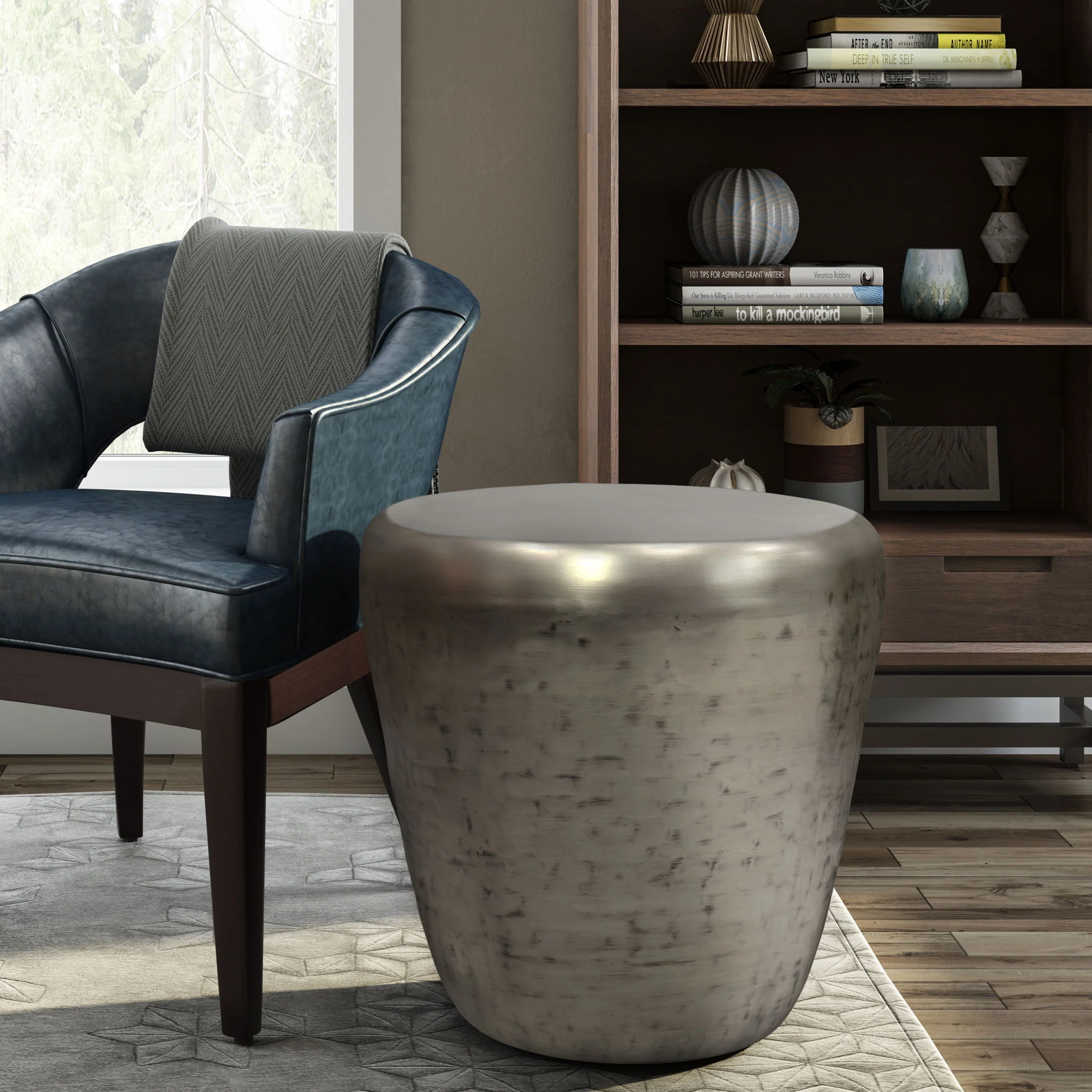 Garvy - Handcrafted Metal Side Table - Image 4