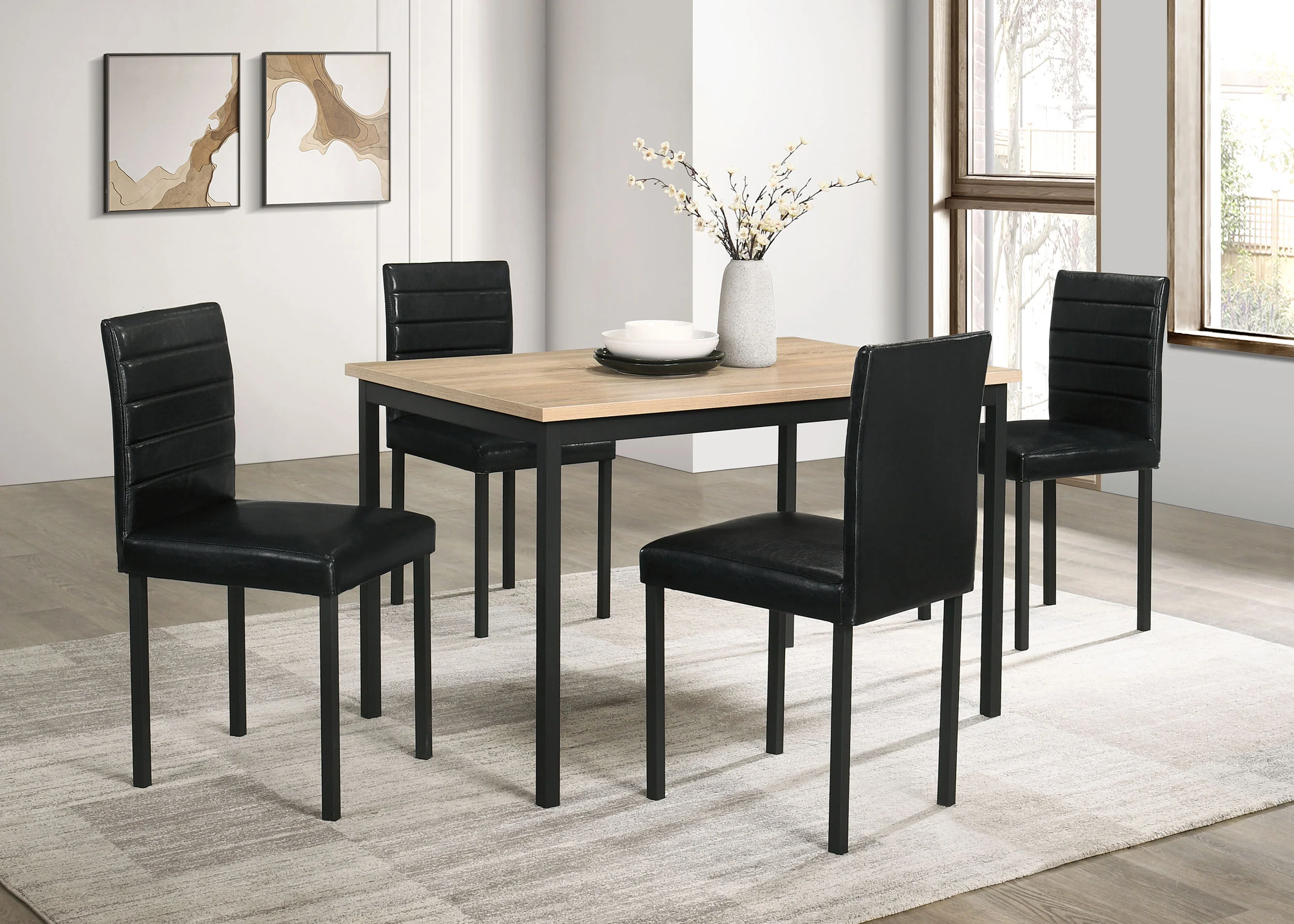 Garza Rectangular 48-Inch Dining Table in Greige Oak - Image 9