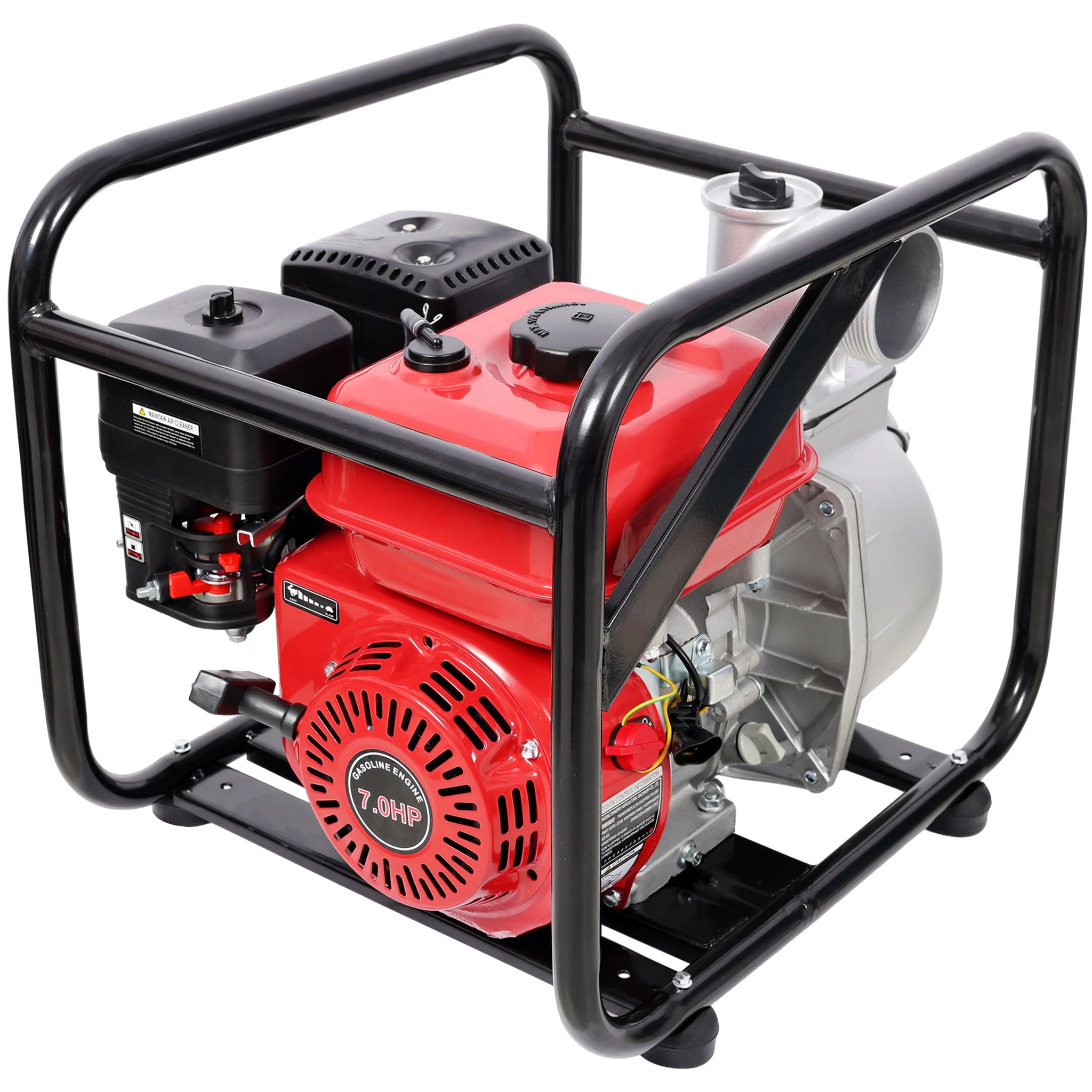 Gasoline Powered Water Pump 3" Inlet & Outlet, 264Gpm Flow, 7Hp Engine - Black / Red - Image 9