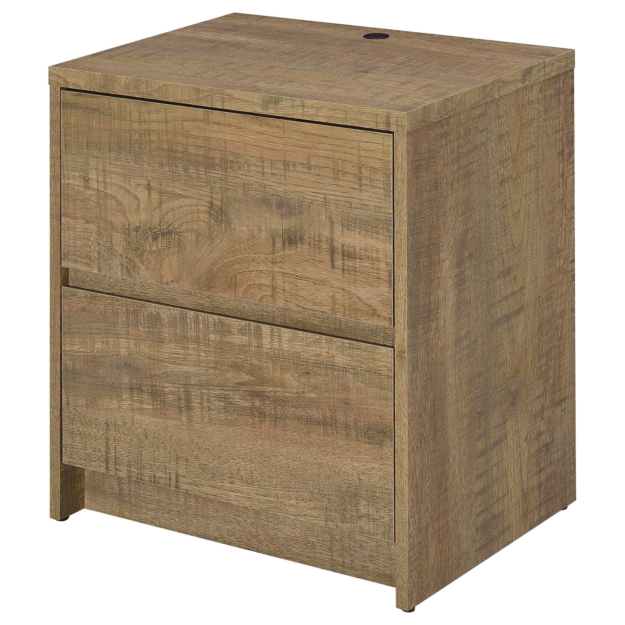 Geary - 2 Drawer Nightstand With LED Lights And USB Charging Ports - Image 2