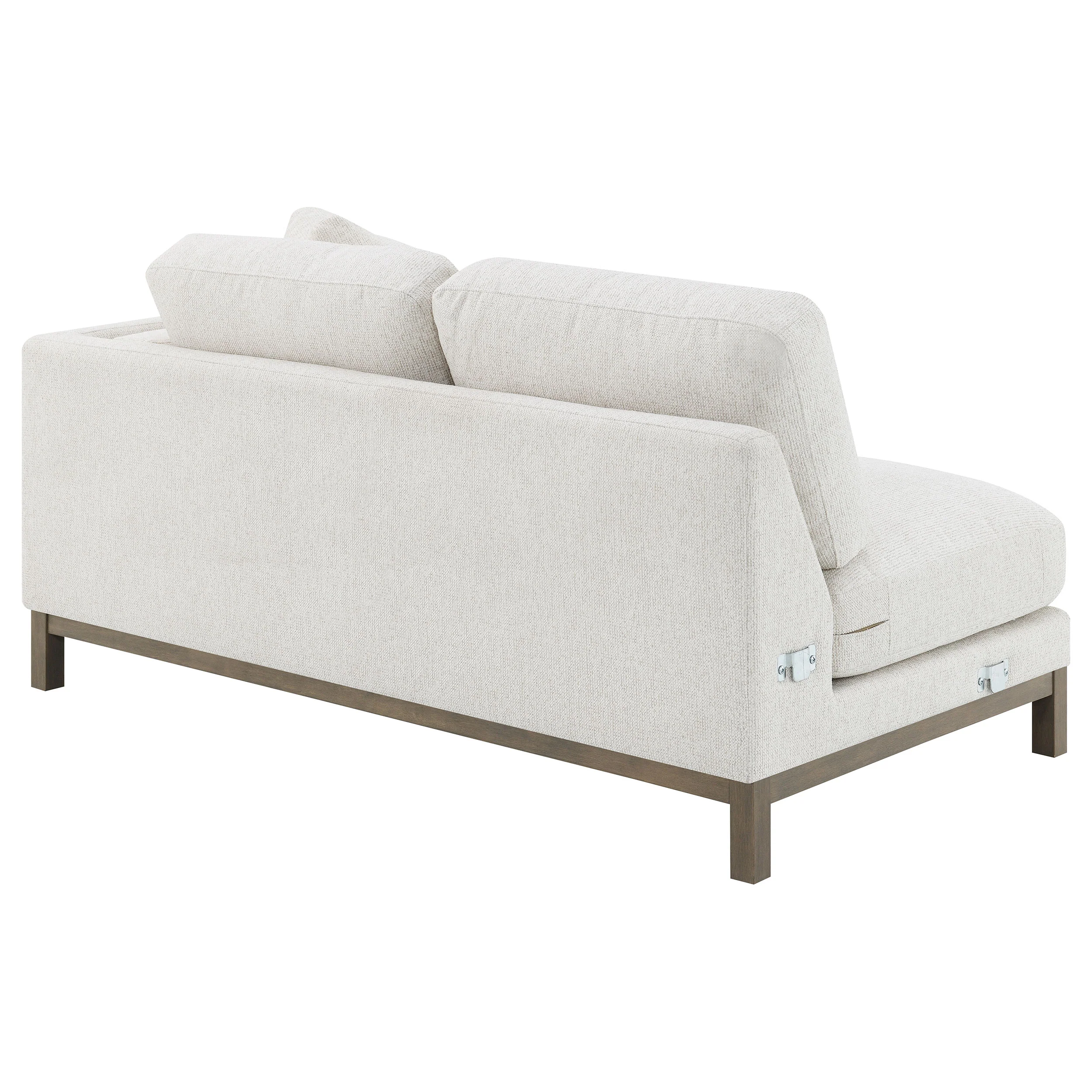 Geneva Boucle Upholstered Sectional Chaise Sofa - Sand - Image 12