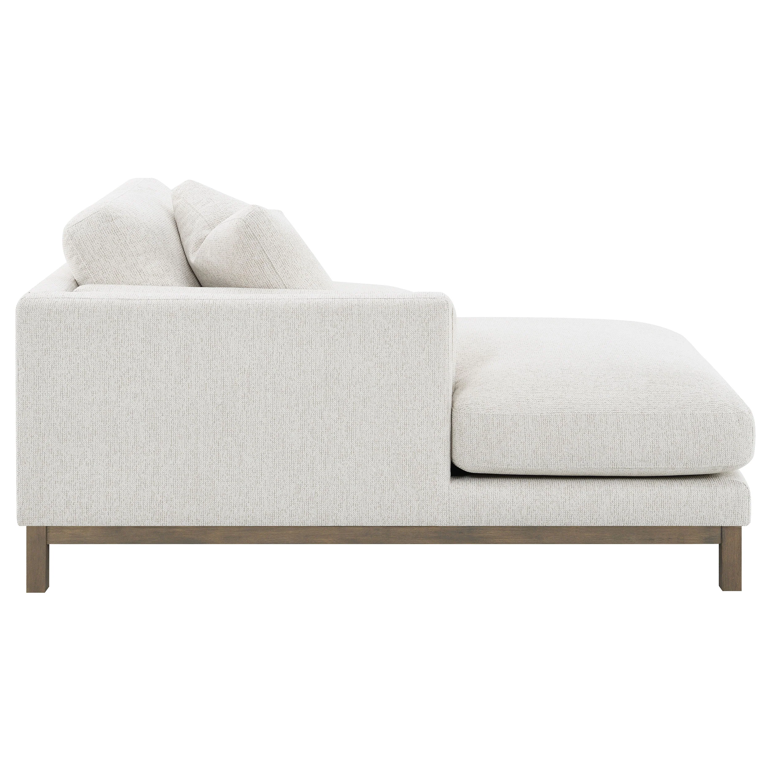 Geneva Boucle Upholstered Sectional Chaise Sofa - Sand - Image 19
