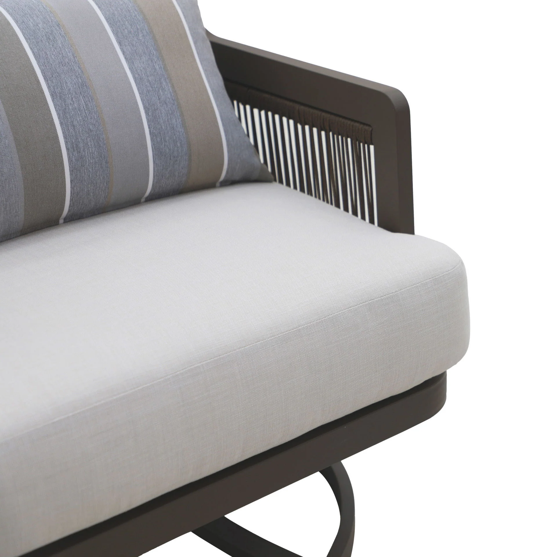 Genova - Patio Swivel Club Chair With Accent Pillow (Set of 2) - Gray - Image 8