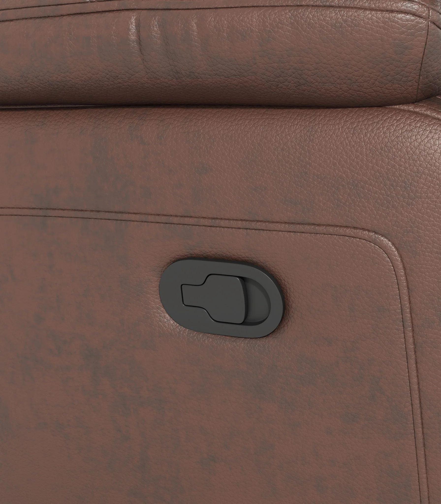 Genuine Non Power Reclining Sofa With Drop Down Table, Stainless Steel Cupholders And Magazine Bag - Image 2