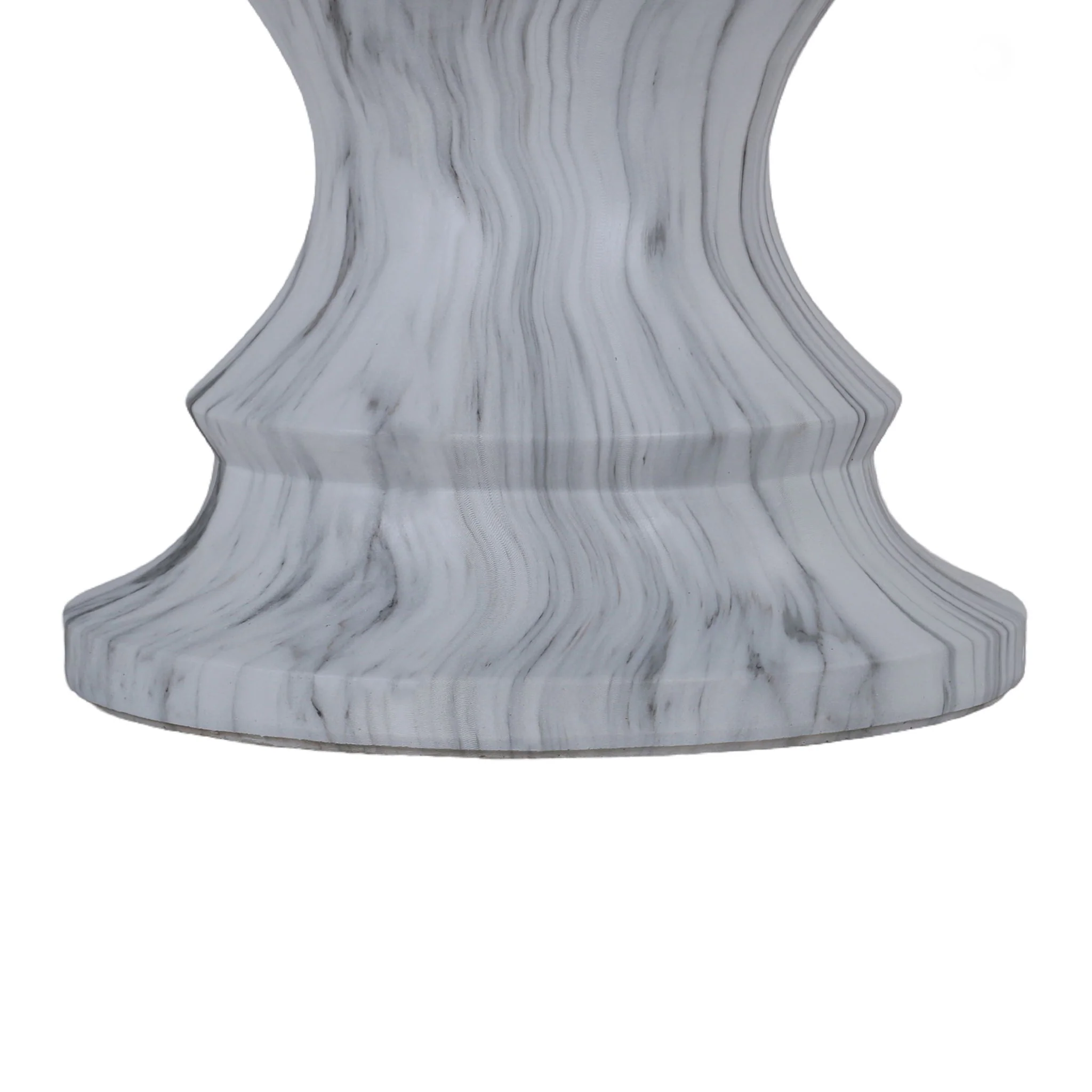 Geometric Round Outdoor End Table - Marble - Image 2