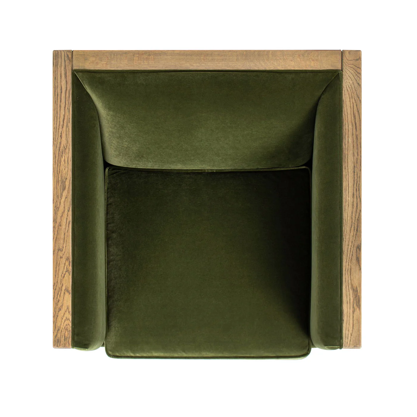 Georgia - Cane Tuxedo Armchair - Olive Green - Image 4