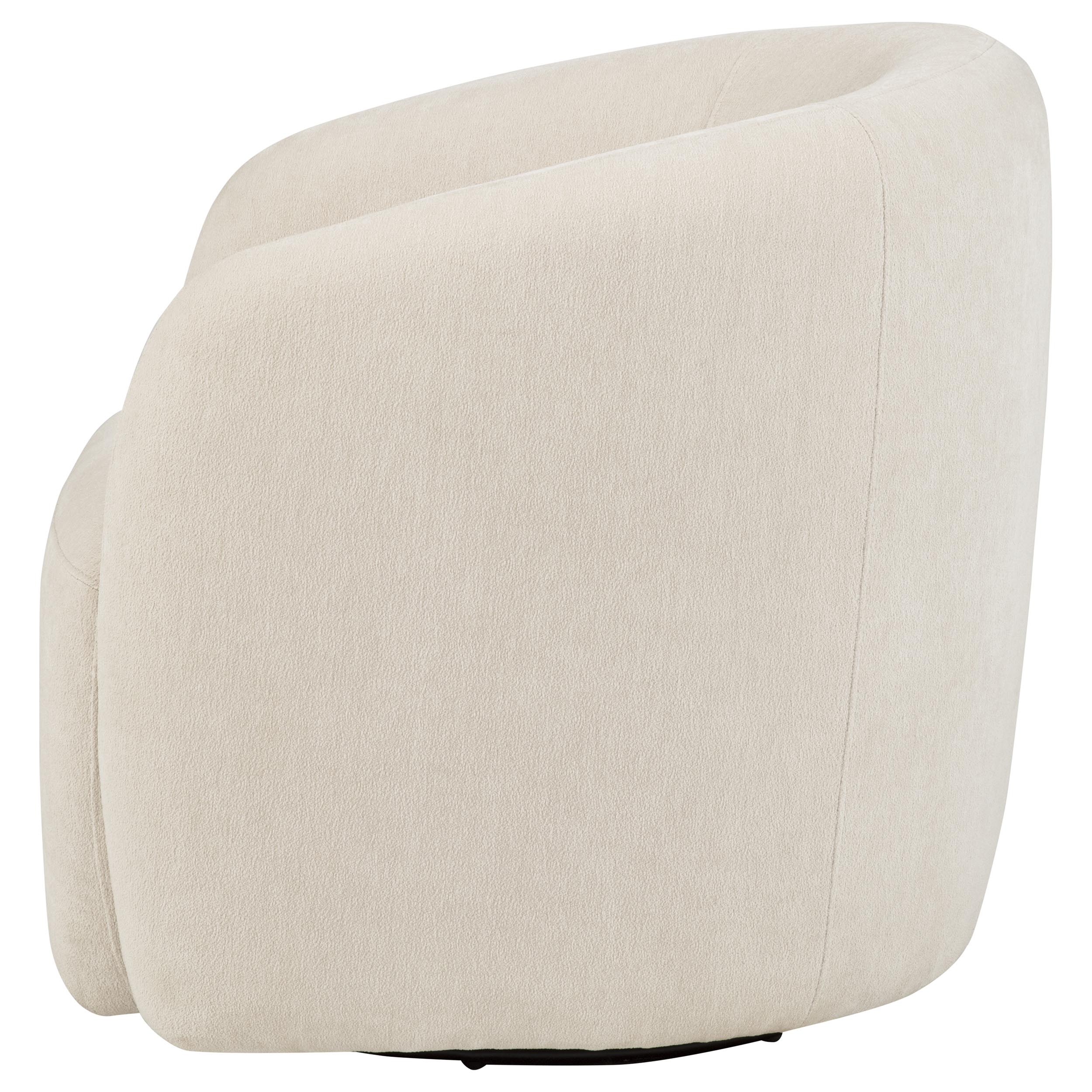 Gerley Chenille Upholstered Swivel Accent Chair - Beige - Image 3