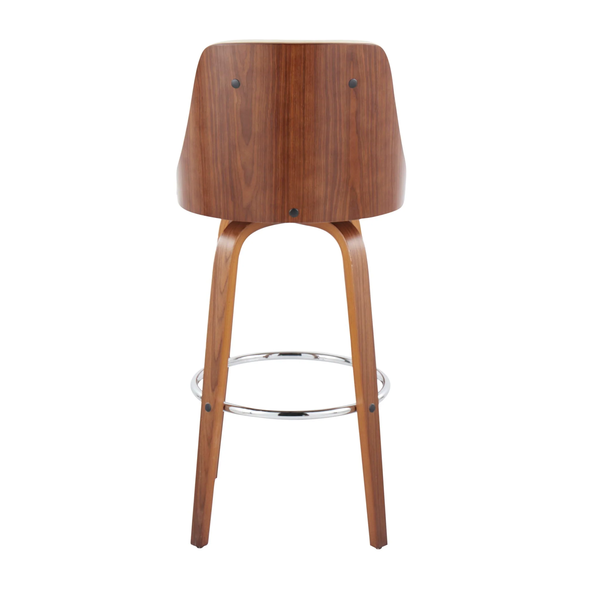 Gianna - Mid Century Modern Fixed Height Barstool With Swivel With Round Footrest (Set of 2) - Image 12