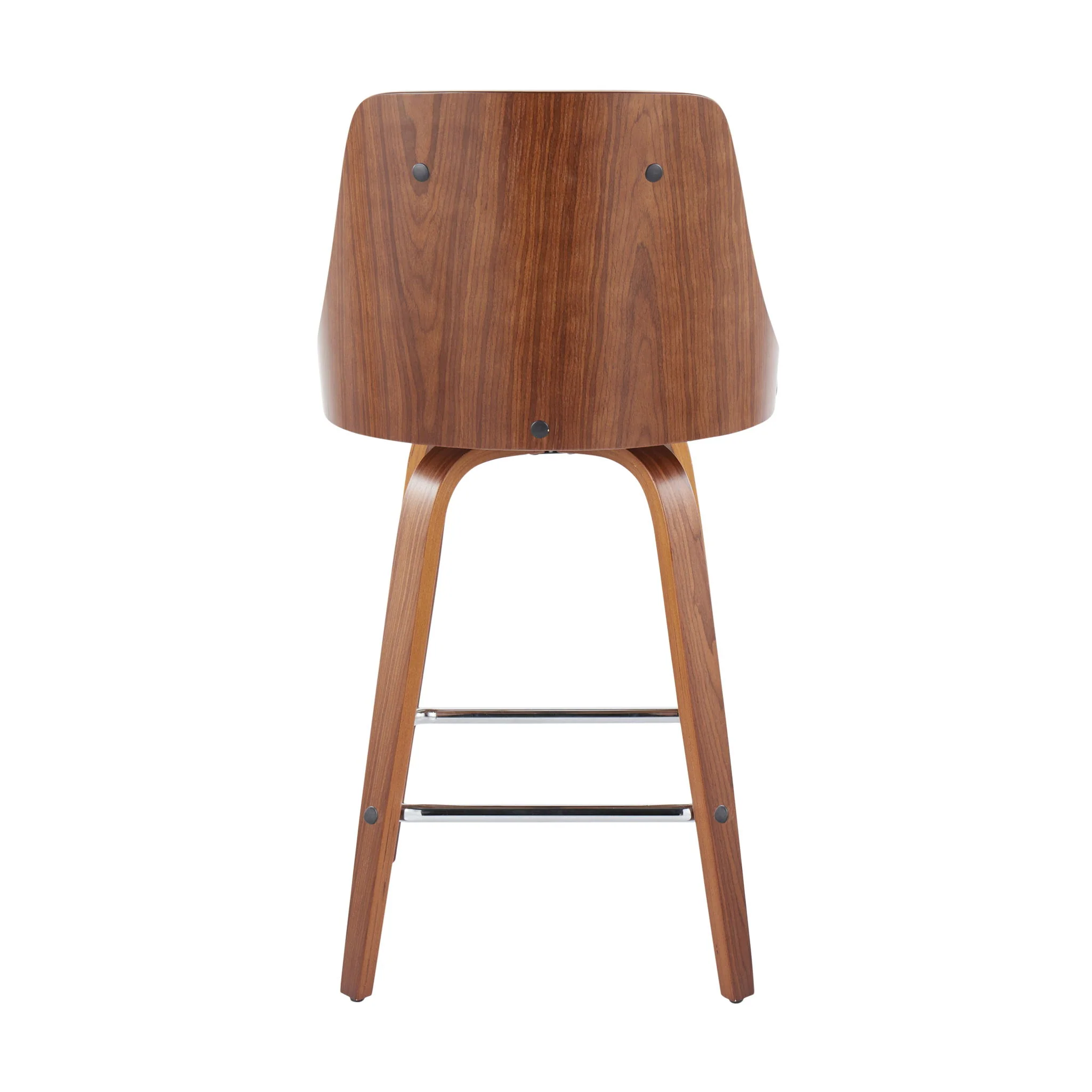 Gianna - Mid Century Modern Fixed Height Counter Stool With Swivel With Square Footrest (Set of 2) - Image 10