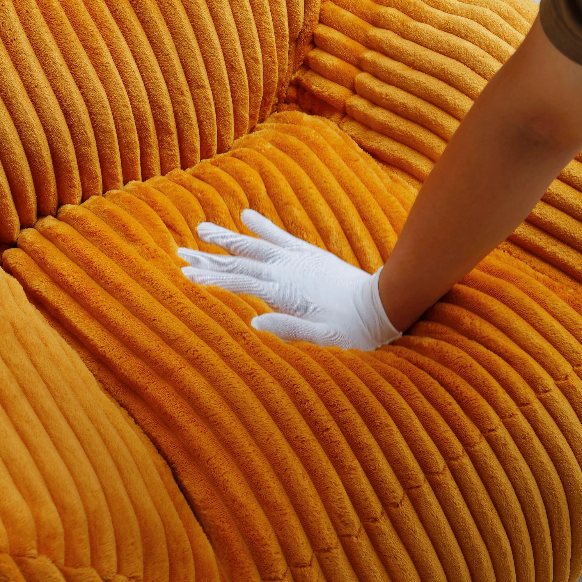 Giant Bean Bag Chair With Armrests And Footstool - Image 45