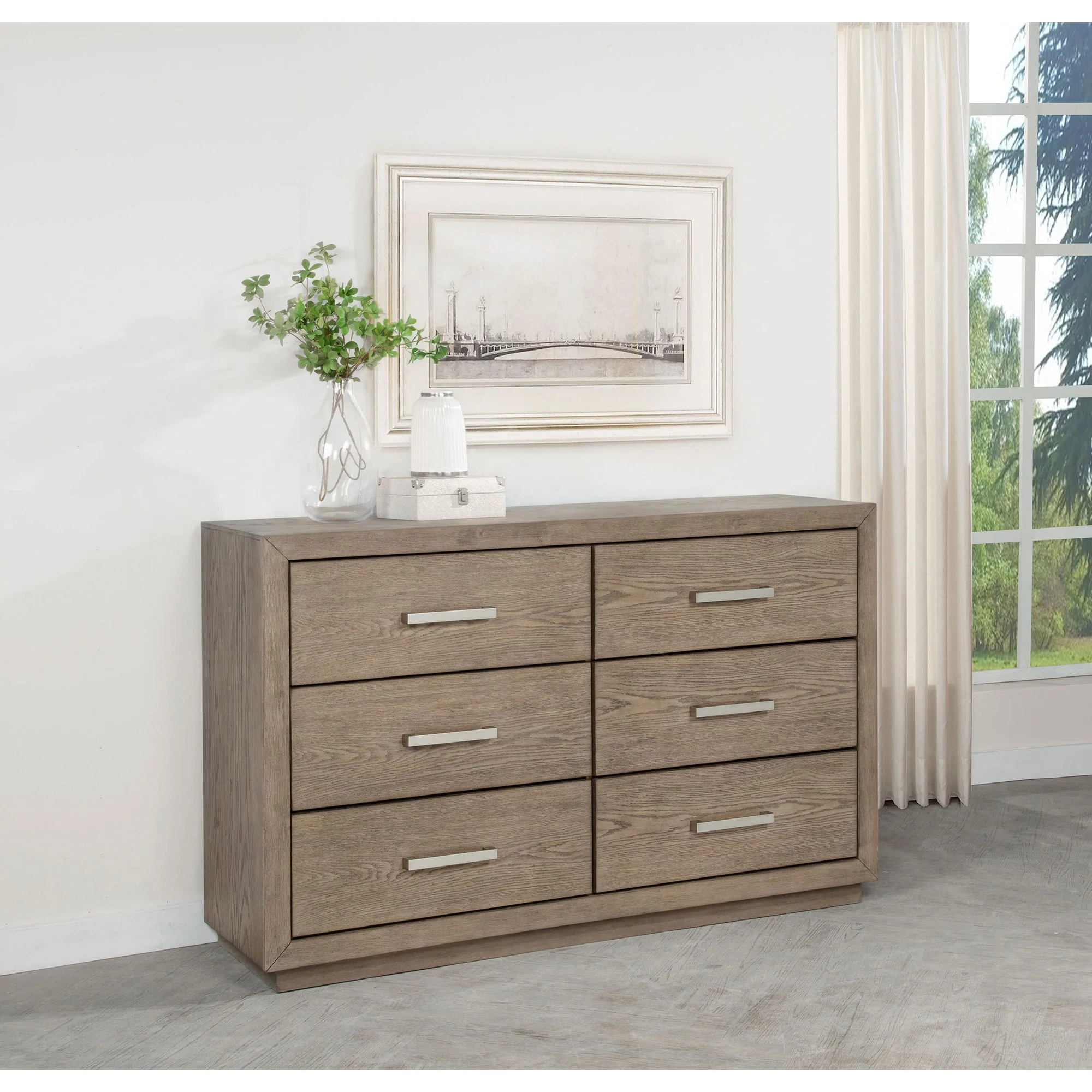 Gibbons - 6 Drawer Dresser With Ample Storage - Brown - Image 6