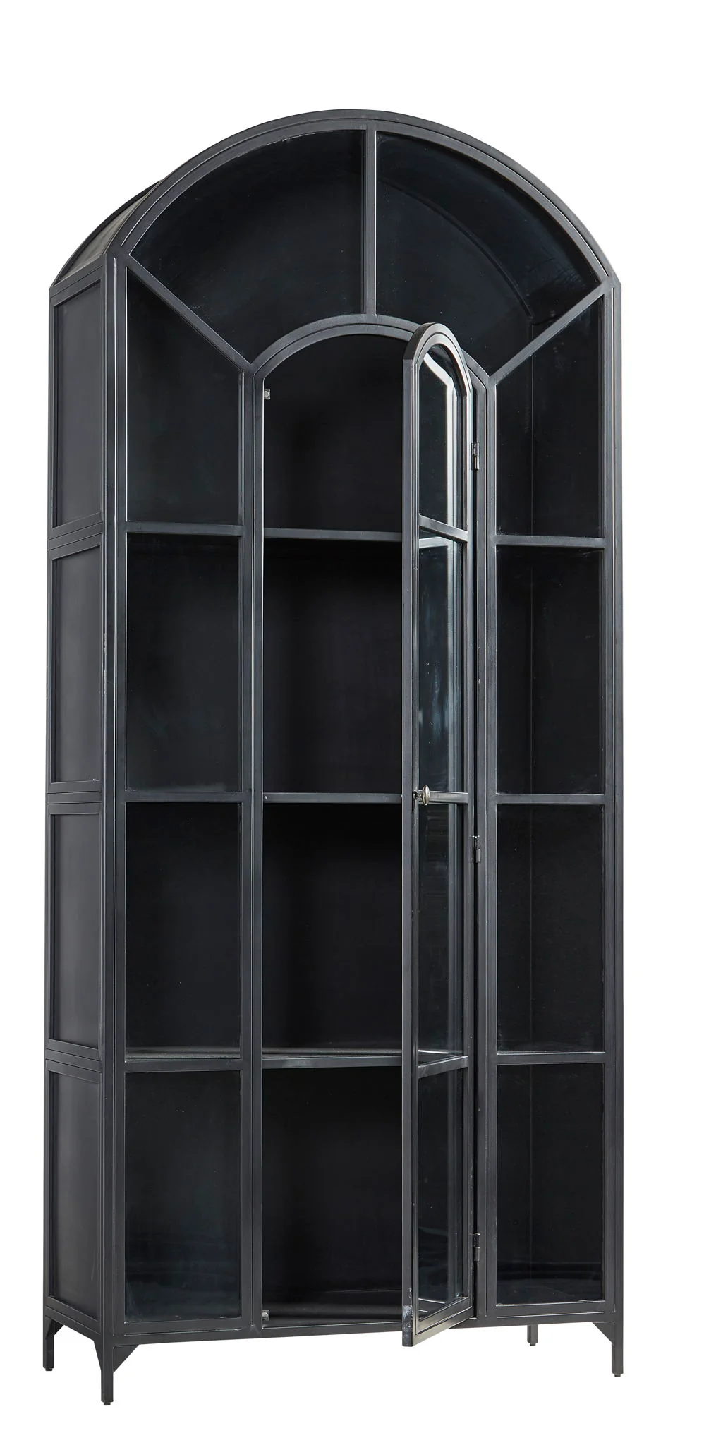Gilborne - Arched Iron Cabinet - Black - Image 4