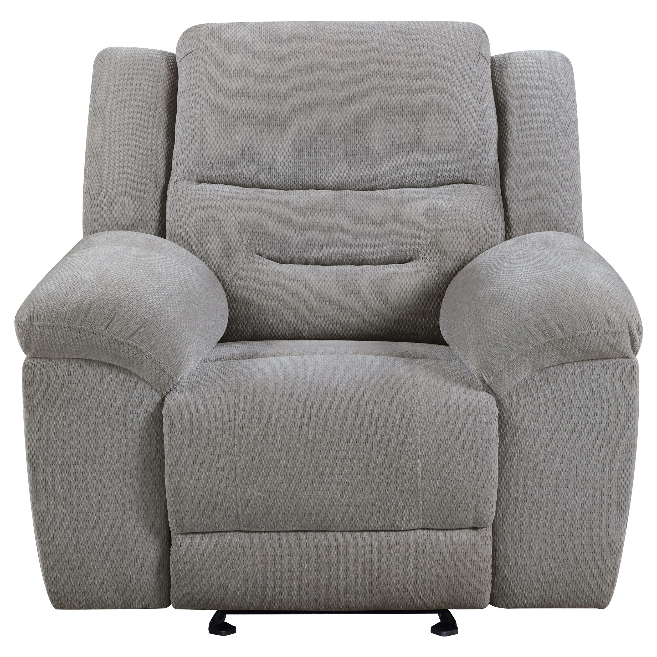 Gilson Chenille Upholstered Glider Recliner Chair Grey - Image 3