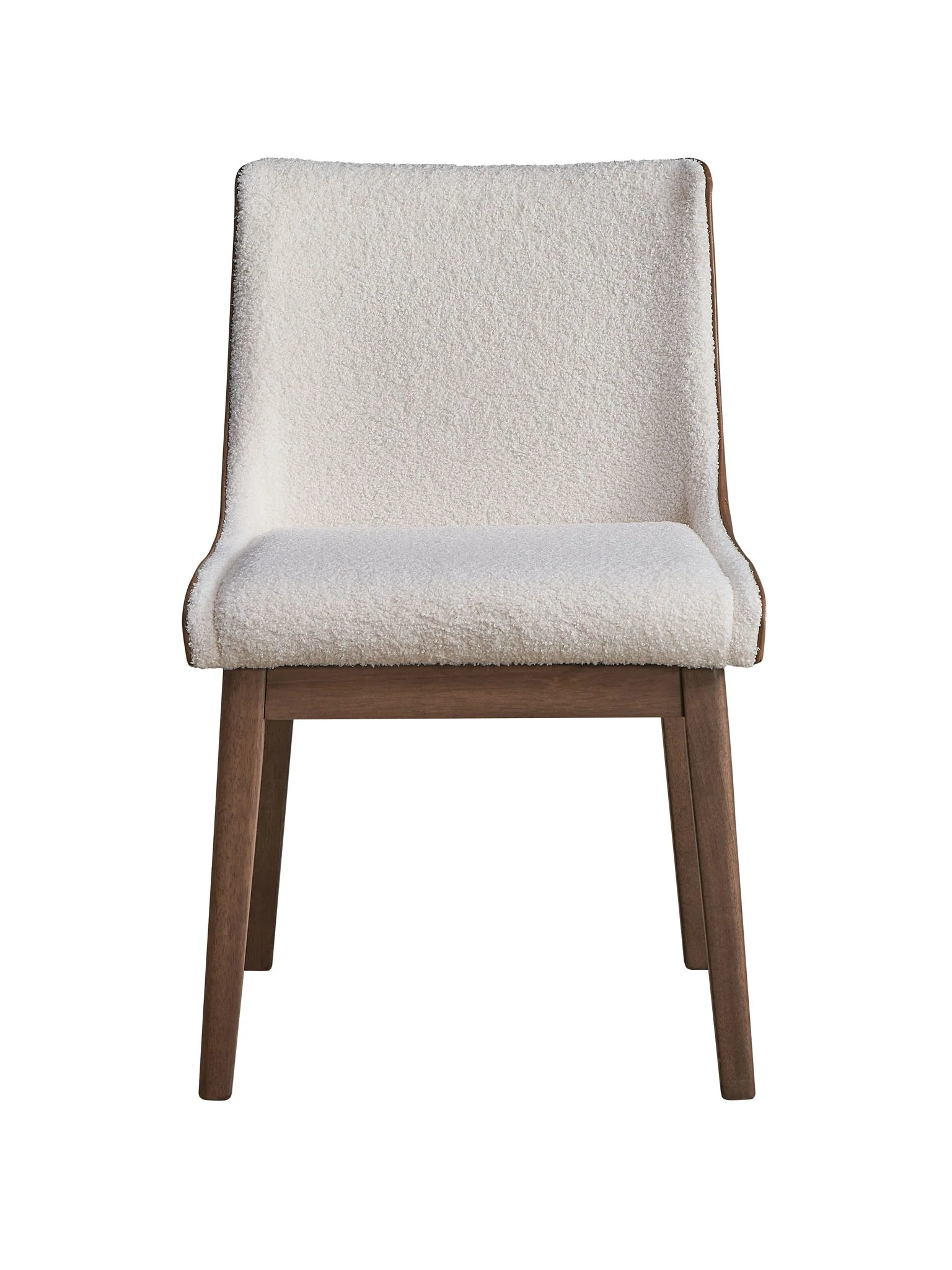 Ginny - Boucle Velvet Side Chair (Set of 2) - Walnut - Image 7
