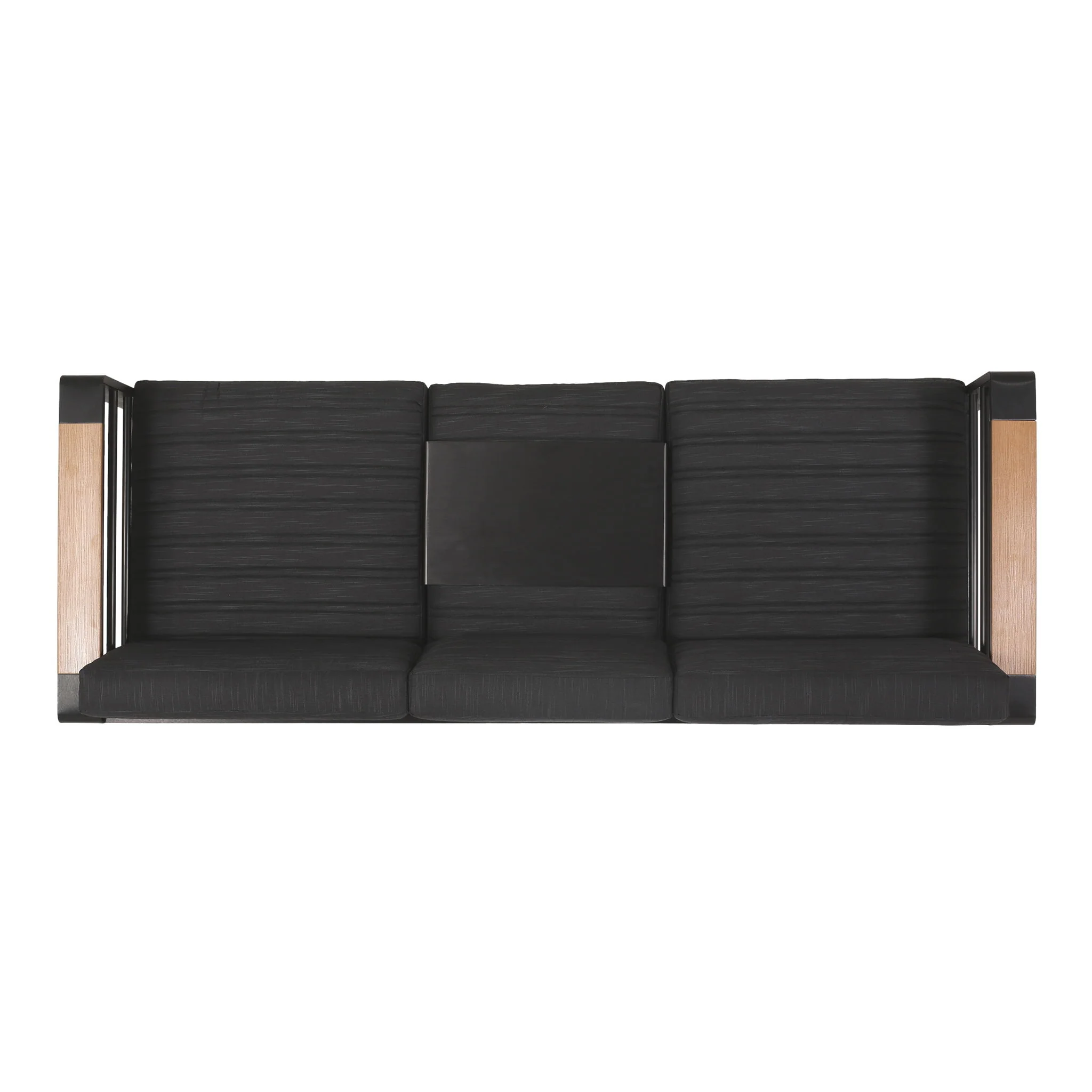 Giovanna - 3 Seater Sofa With Aluminum Frame And Water Repellence Cushions - Black - Image 5