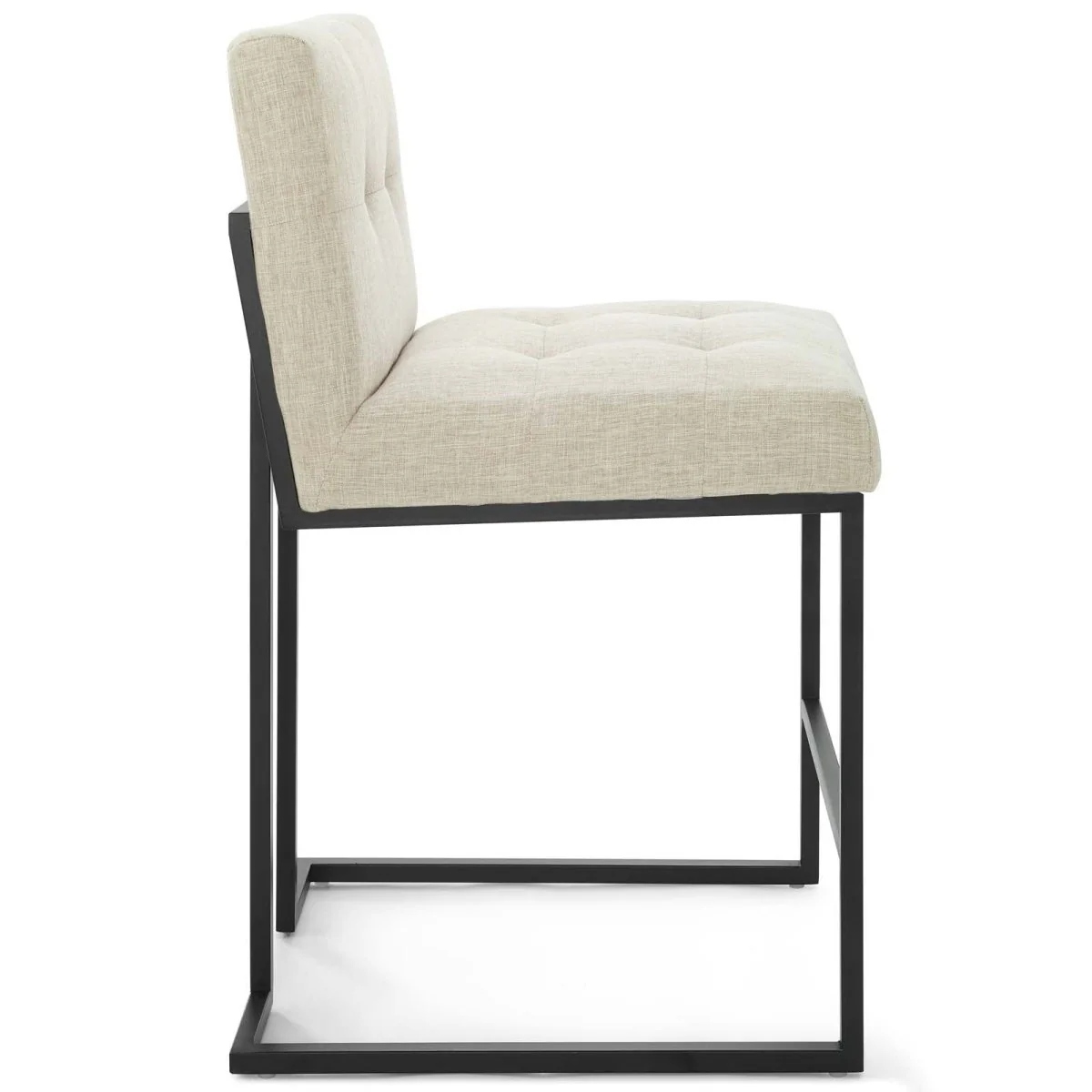 Glam Deco Biscuit Tufted Fabric Counter Stool - Image 3