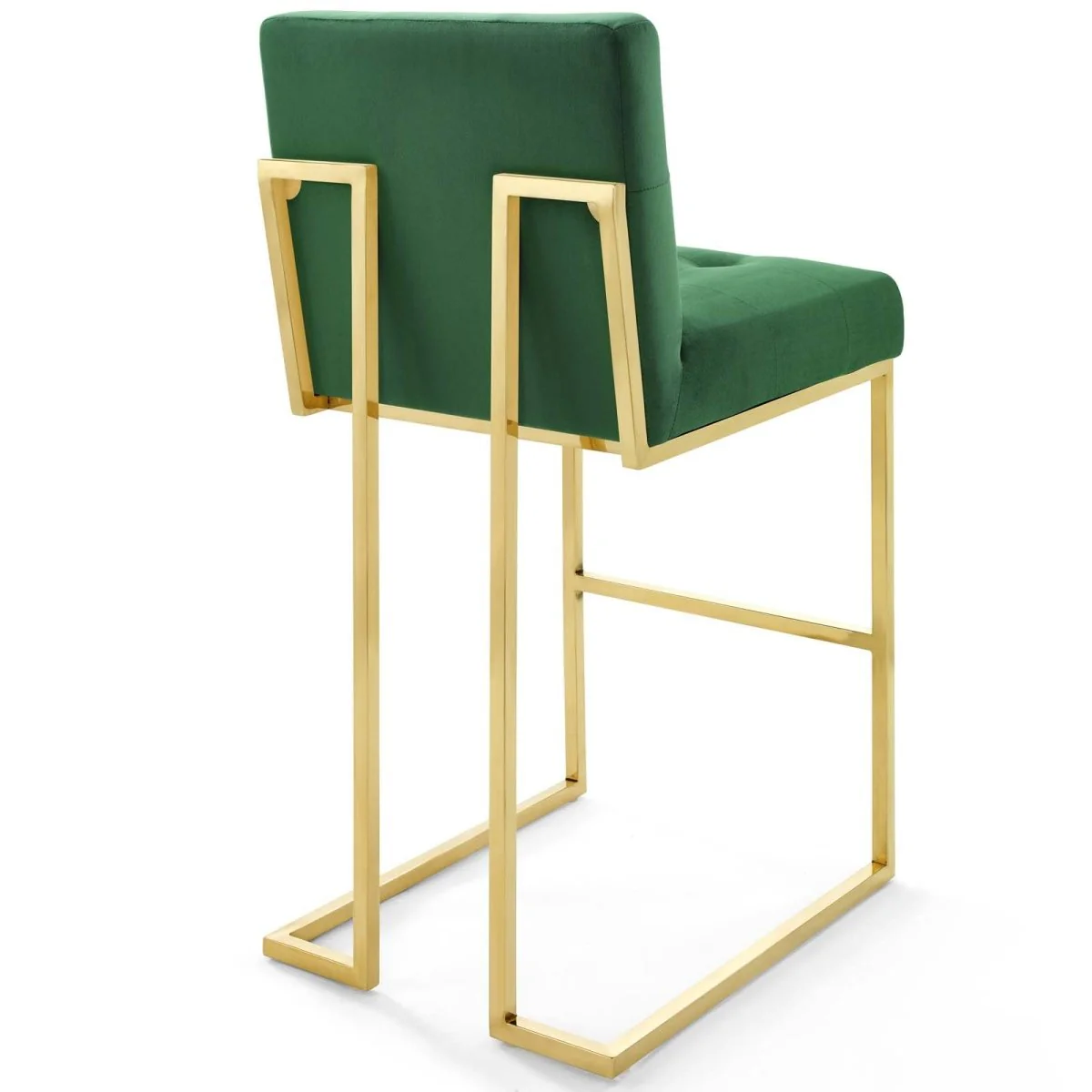 Glam Deco Performance Velvet Bar Stool – Gold Stainless Steel 42 Inch - Image 13