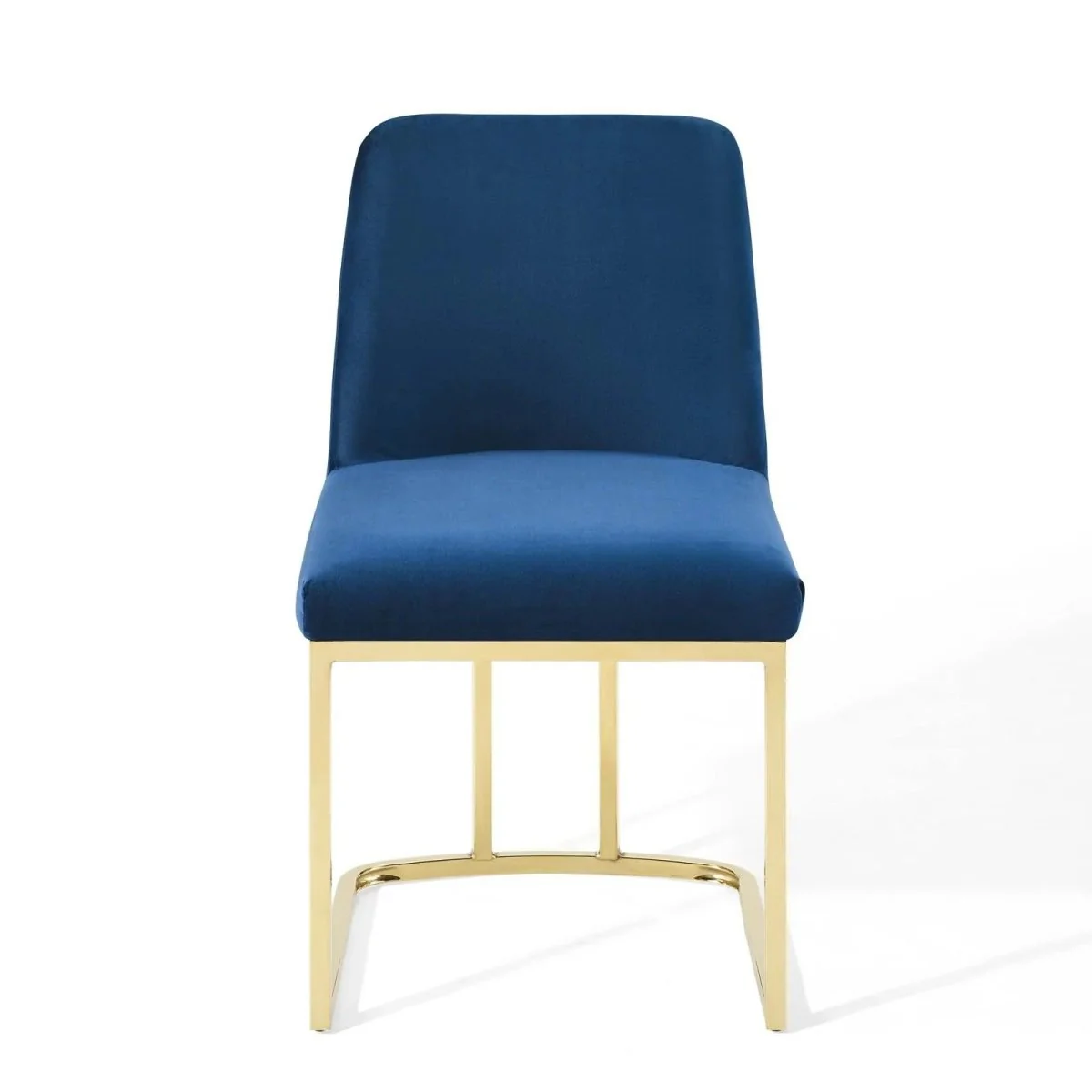 Glam Deco Performance Velvet Sled Base Dining Side Chair - Image 14