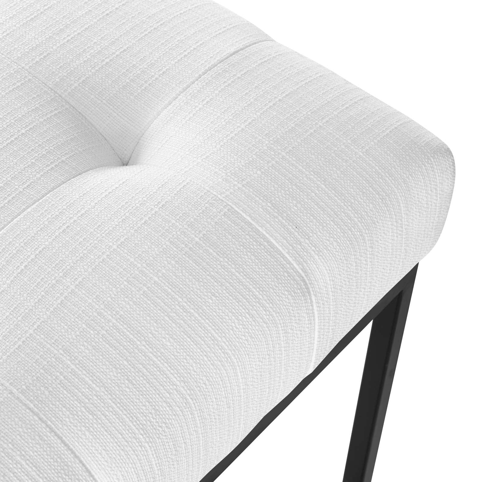 Glam Deco Upholstered Fabric Dining Chair with Black Stainless Steel Base - Image 8