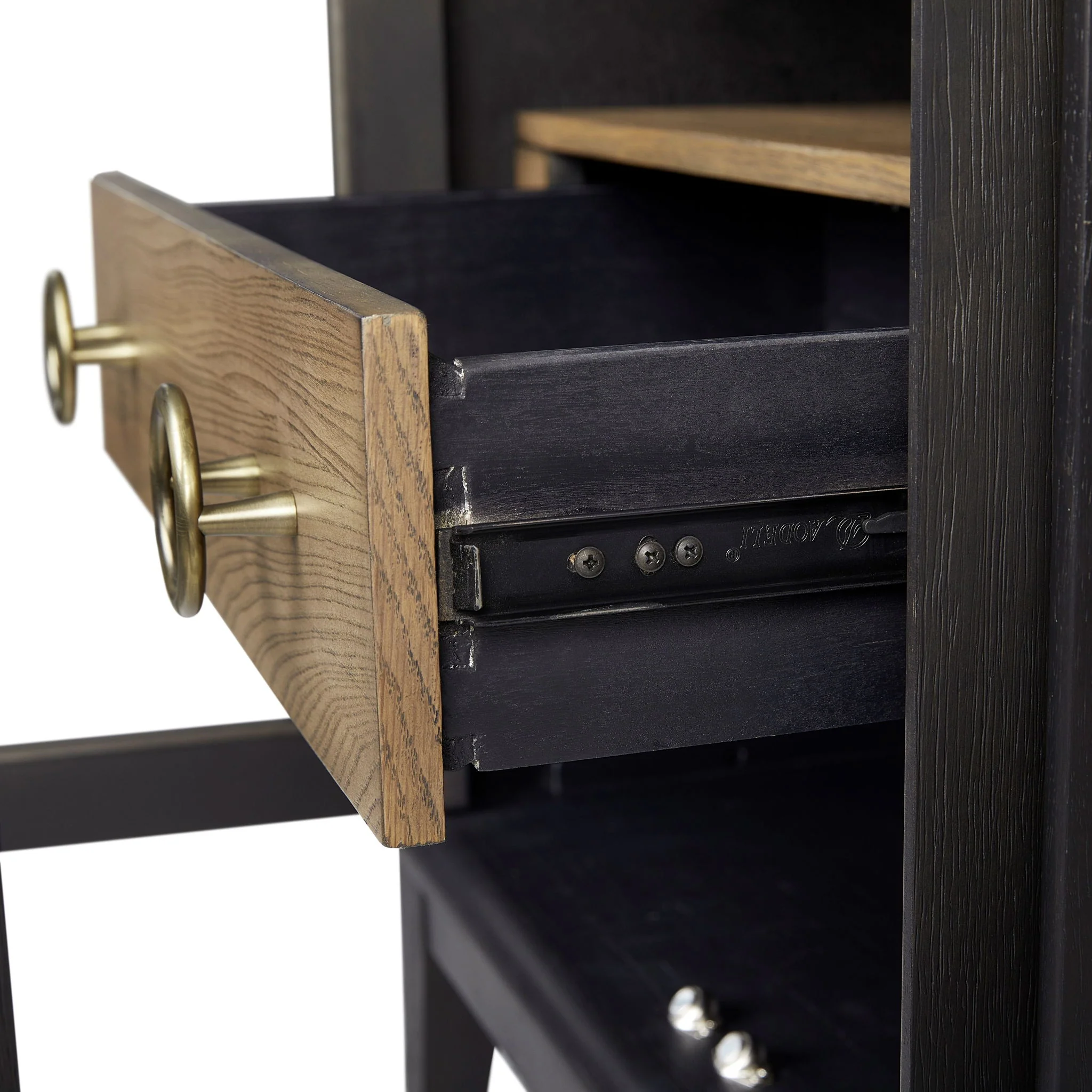 Glass Door Nightstand - Black - Image 7
