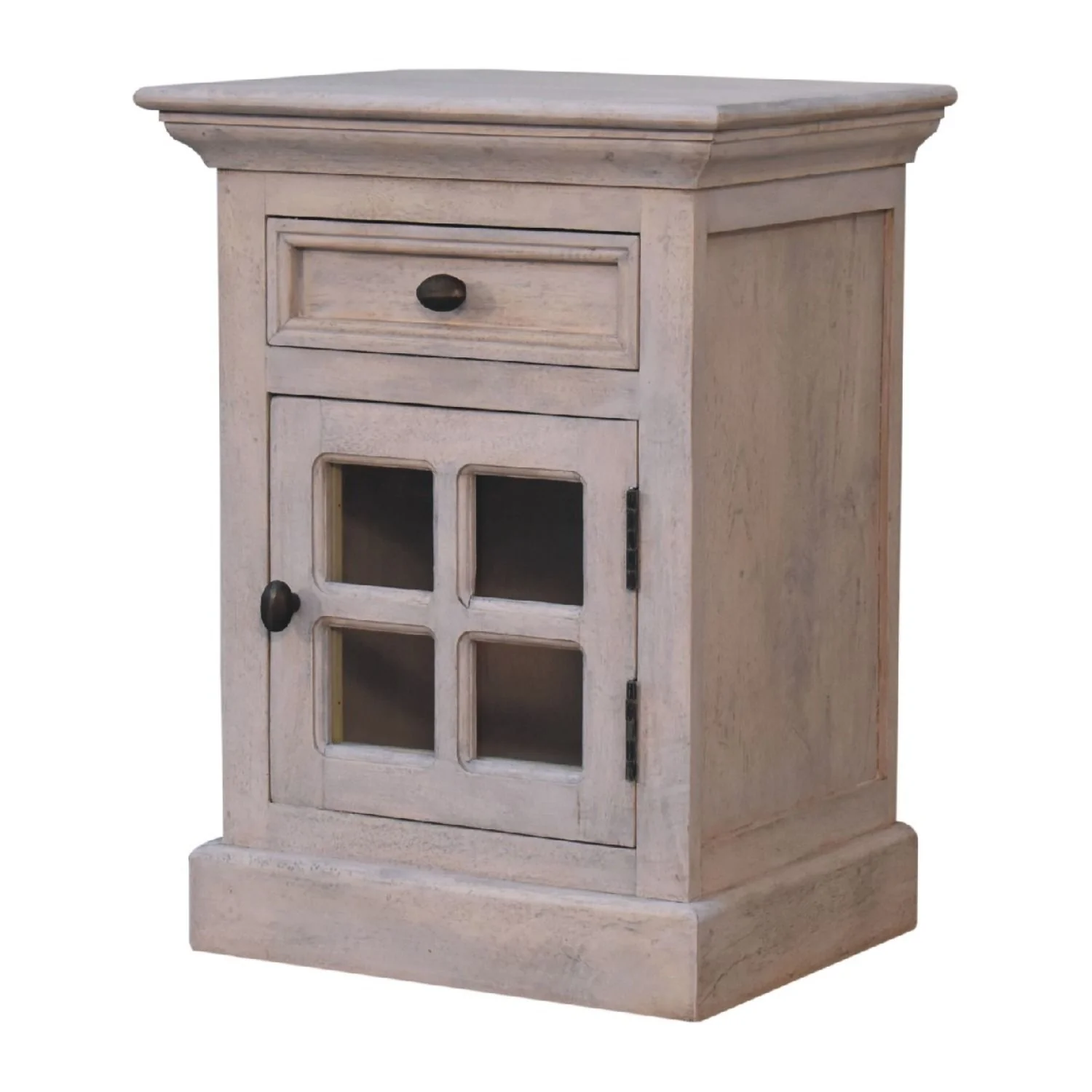 Glazed Bedside Table - Stone White - Image 8