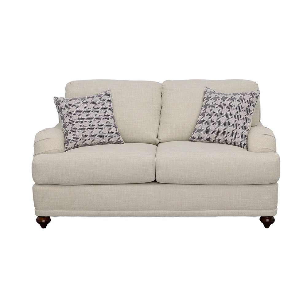 Glenn Upholstered English Arm Loveseat Light Grey Blue - Image 2