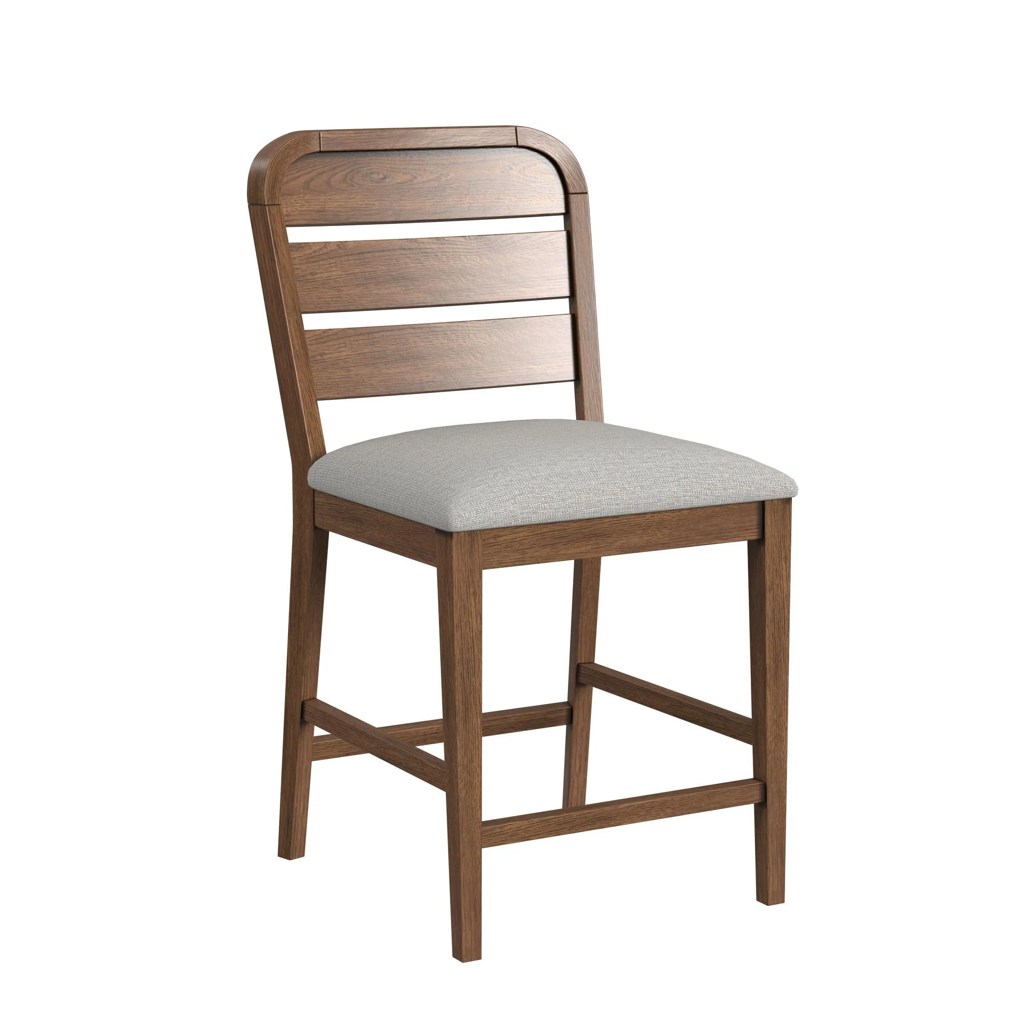 Glinda - Fabric Counter Chair (Set of 2) - Brown / Light Gray - Image 8