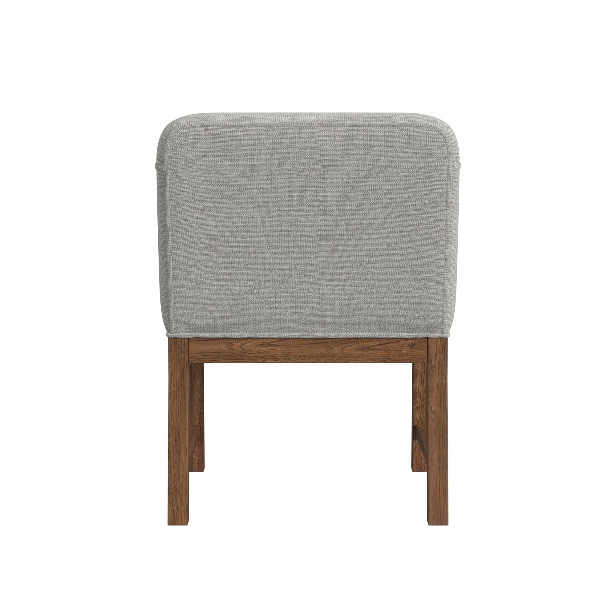 Glinda - Upholstered Fabric Dining Chair (Set of 2) - Brown / Light Gray - Image 6