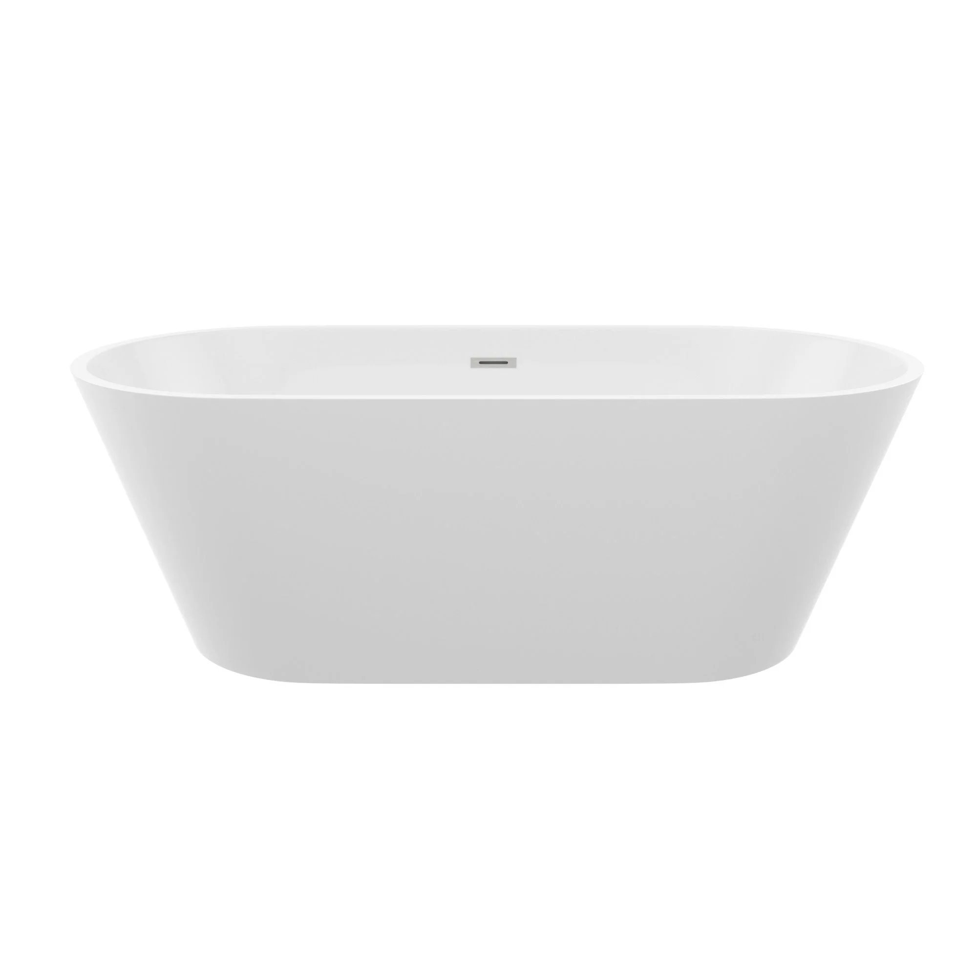 Gloss Freestanding Bathtub With Drain, Stand Alone Soaking Tub - Image 3