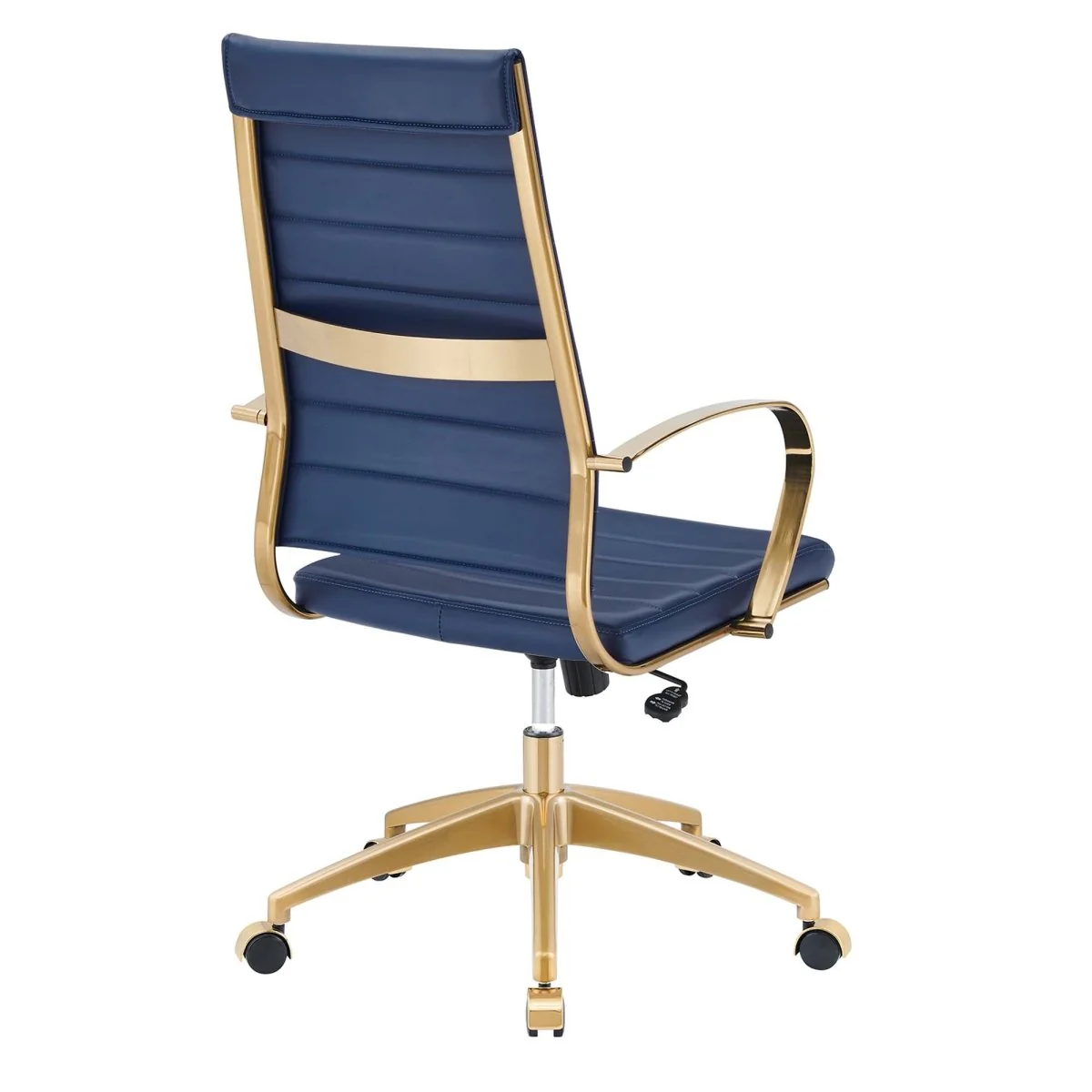 Gold Stainless Steel Highback Office Chair – Navy - Image 5