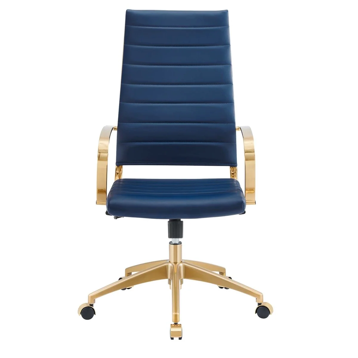 Gold Stainless Steel Highback Office Chair – Navy - Image 6