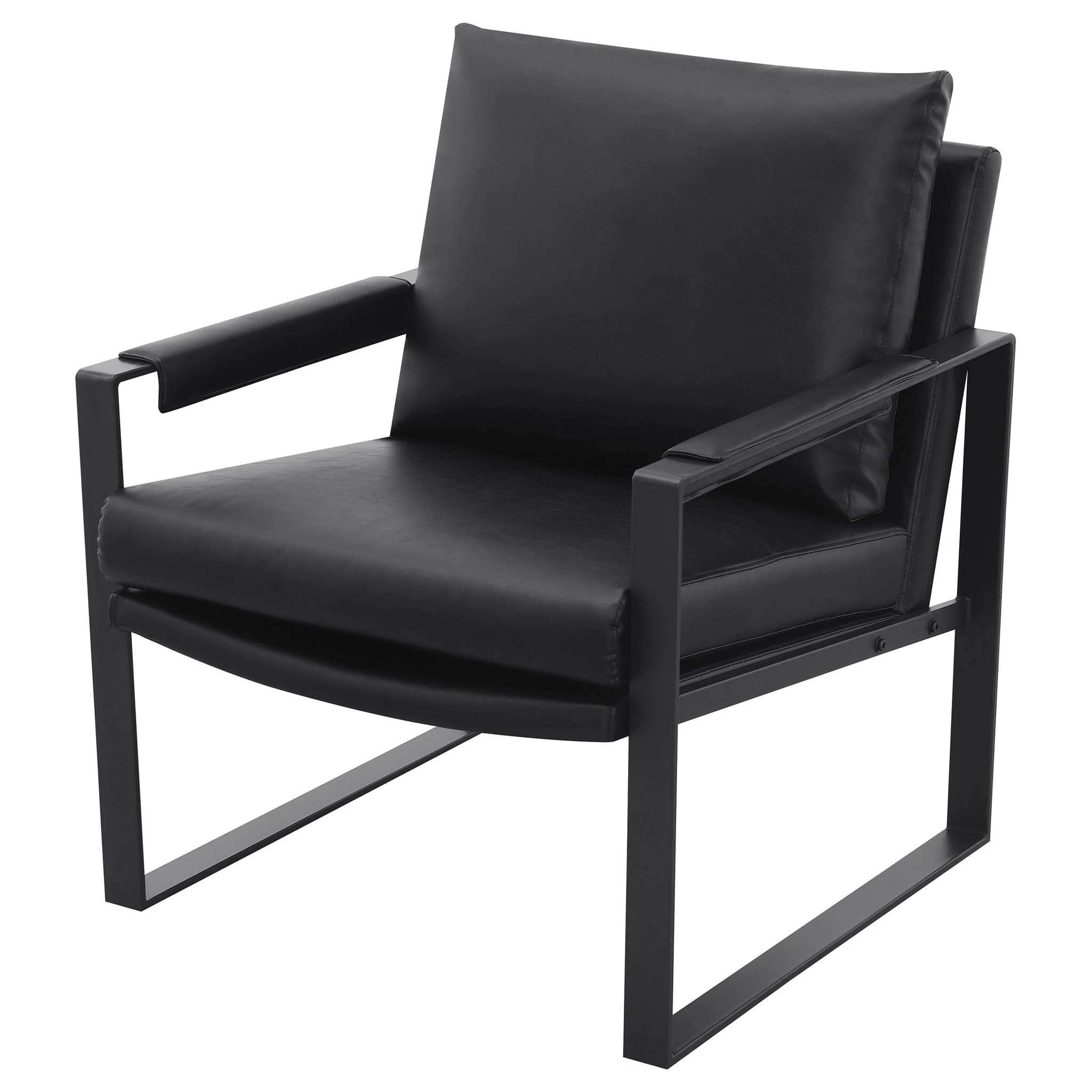 Goldbriar - Upholstered Track Arm Accent Chair - Black - Image 4