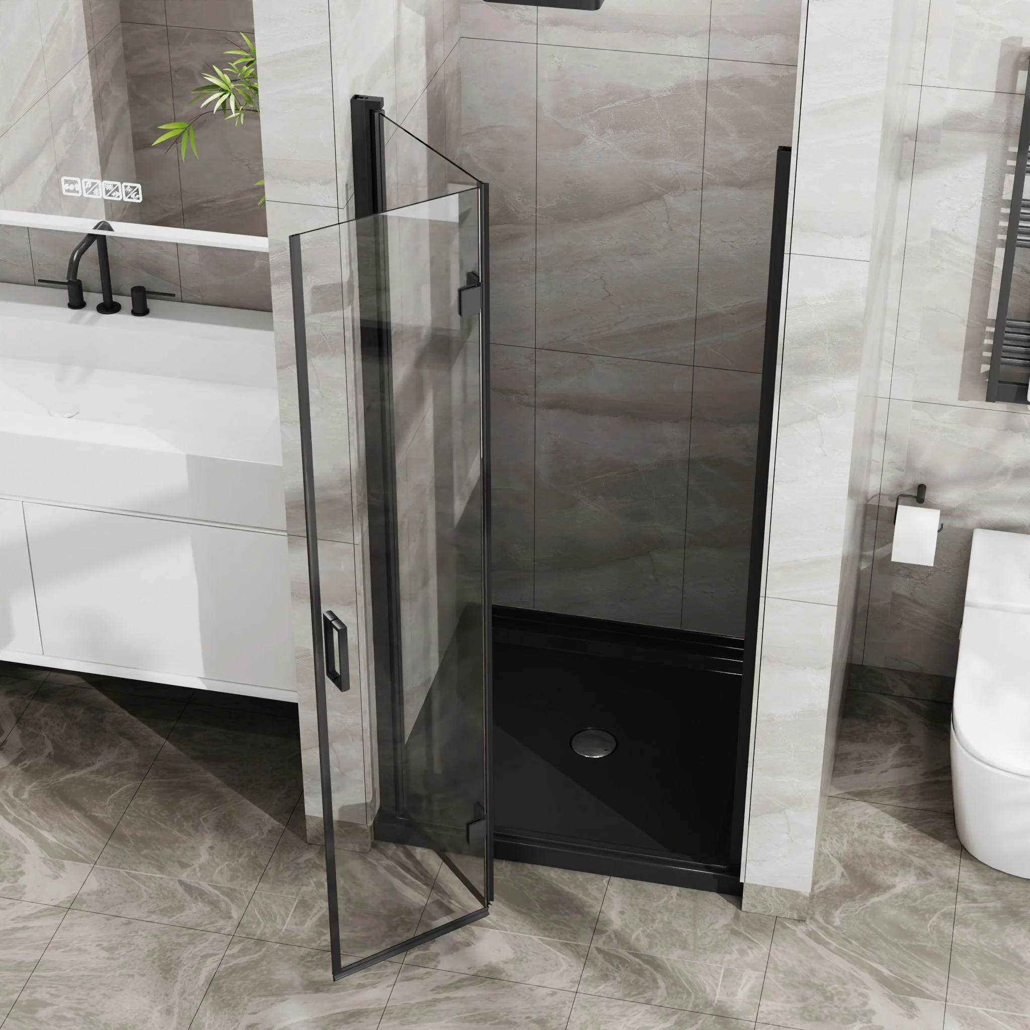 Goodyo - Frameless Glass Shower Door Bifold - Image 11