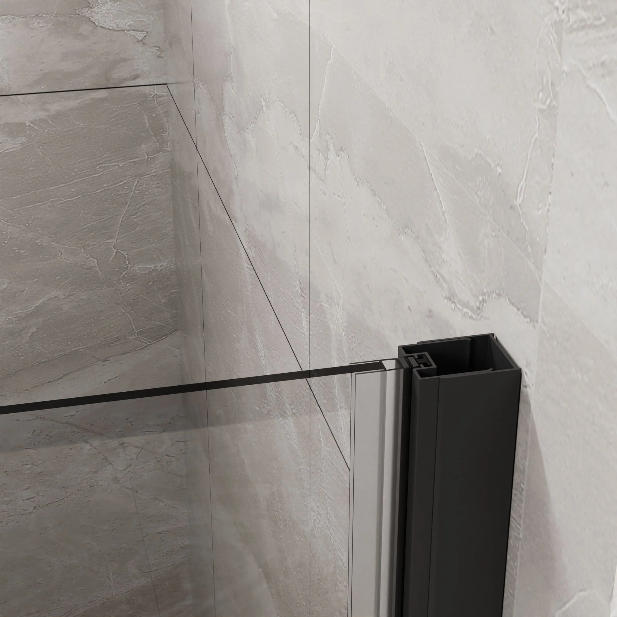 Goodyo - Frameless Glass Shower Door Bifold - Image 6