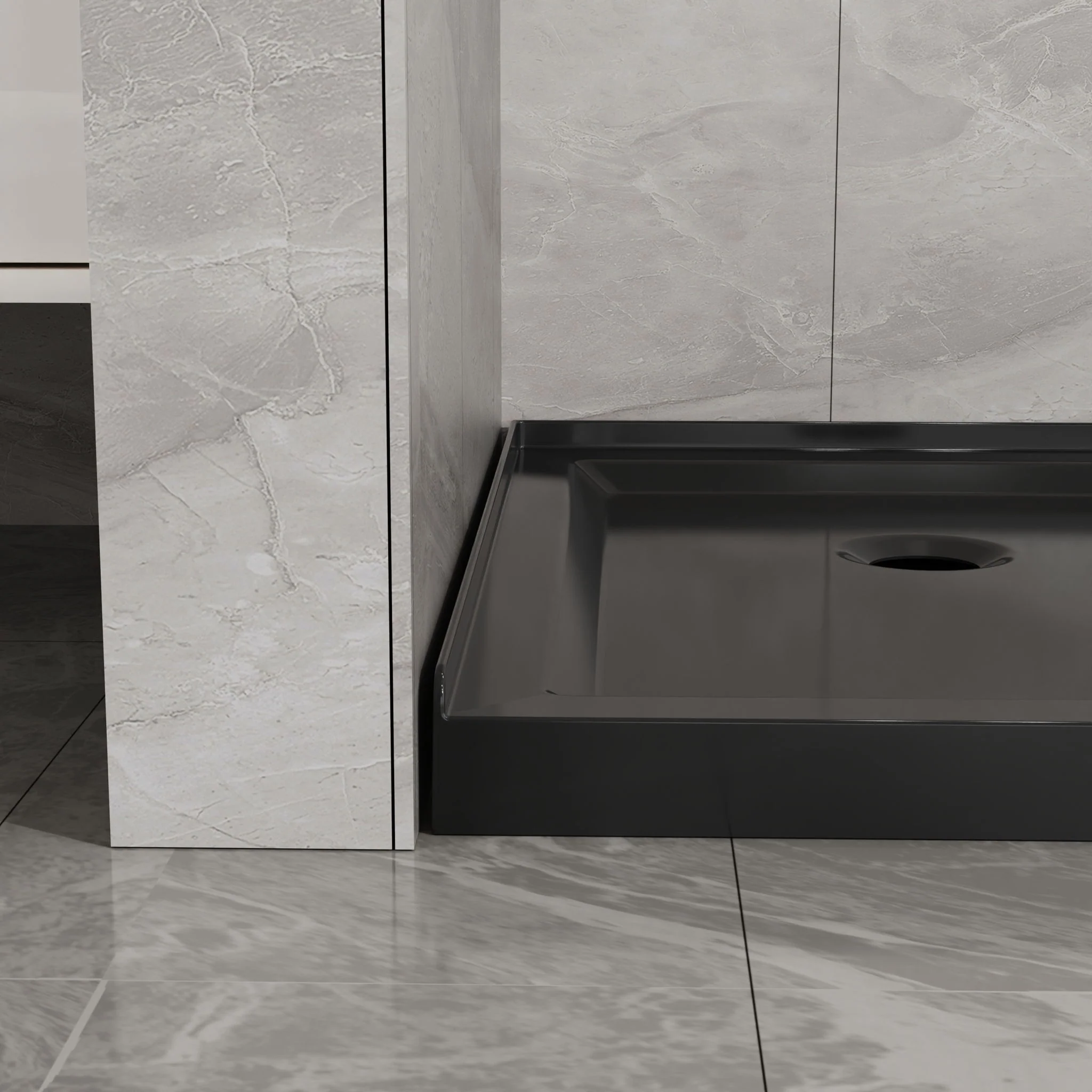Goodyo - Neo-Angle Shower Base - Black - Image 9