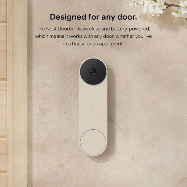 Google Nest Doorbell (Battery) - Linen - Image 2