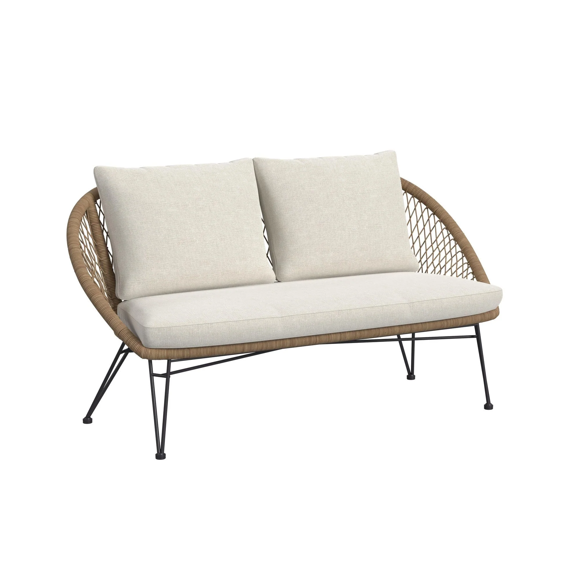 Grace - 4 Piece Outdoor Seating Set - Beige / Natural - Image 8