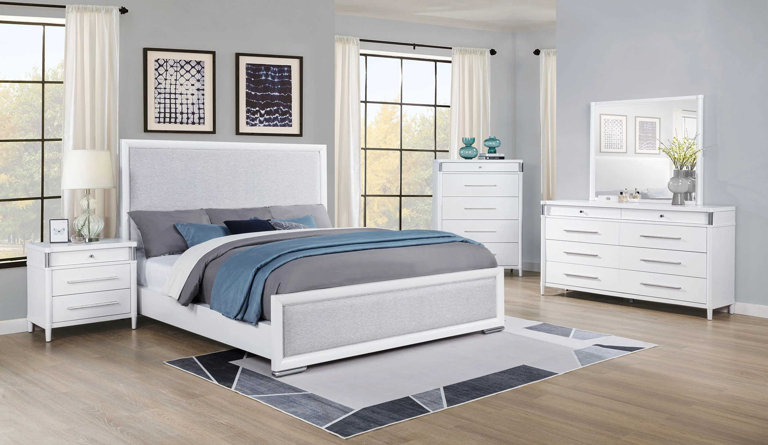 Gracemont 8-Drawer Bedroom Dresser with Mirror White - Image 15
