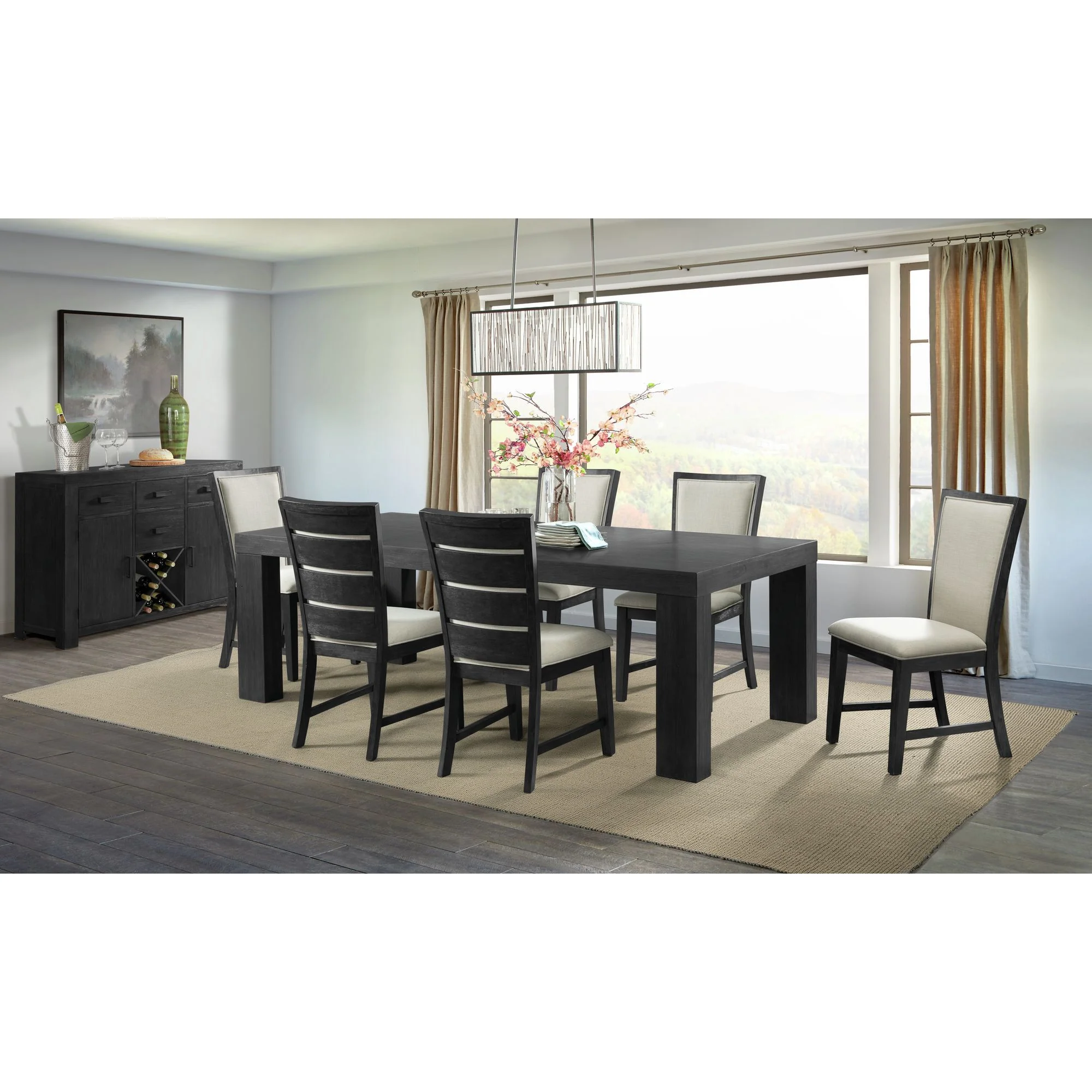 Grady - Dining Slat Back Side Chair (Set of 2) - Black - Image 4