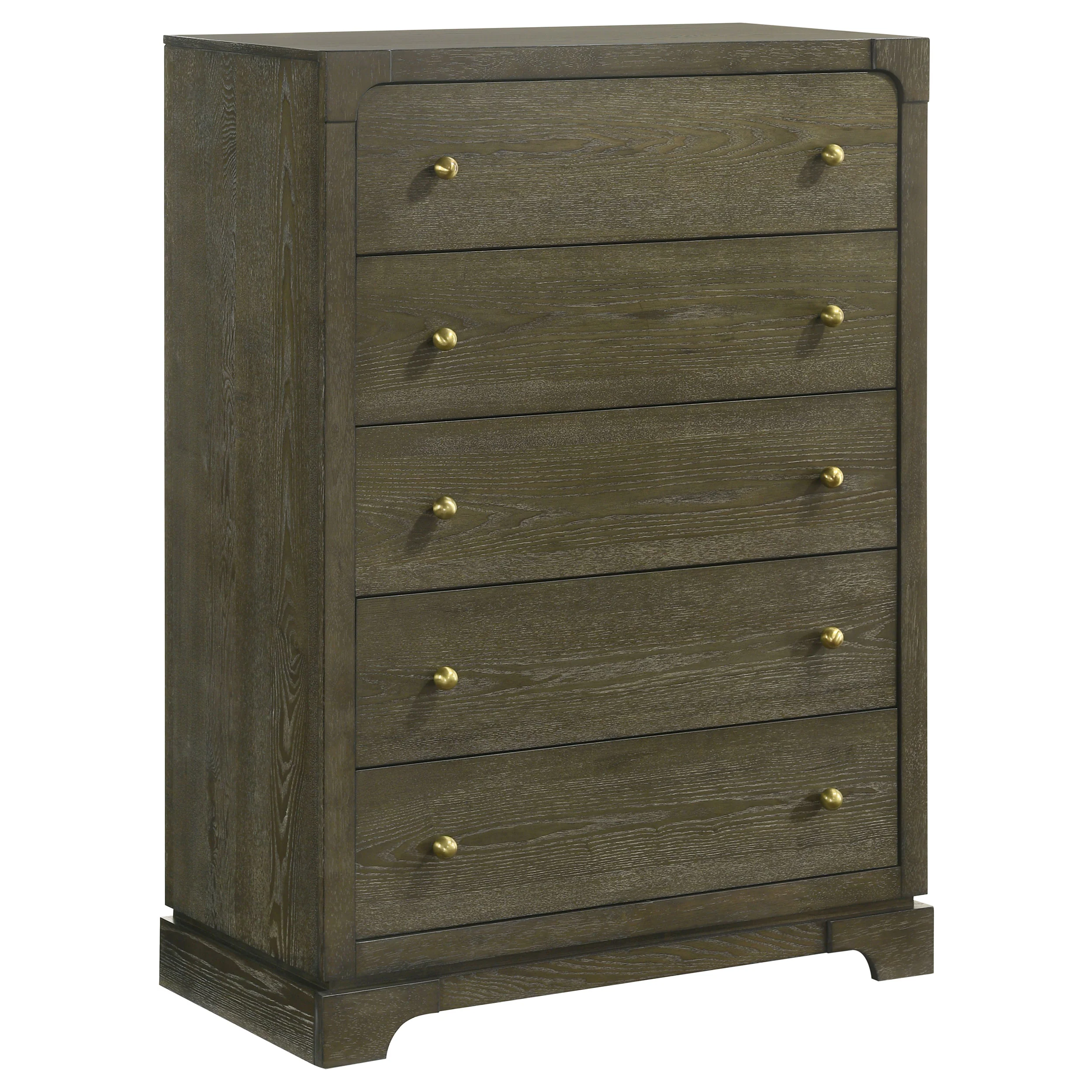 Gran Park 5-Drawer Chest of Drawers Dark Cocoa