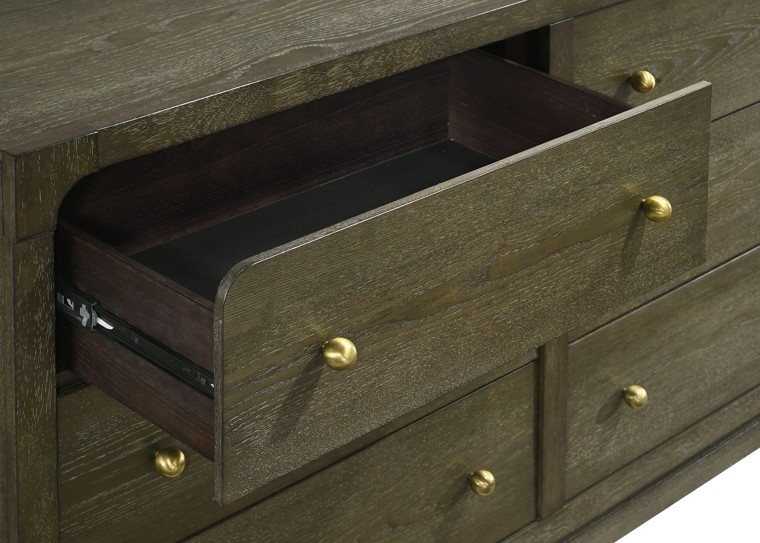 Gran Park 6-Drawer Dresser and Mirror, Dark Cocoa - Image 7