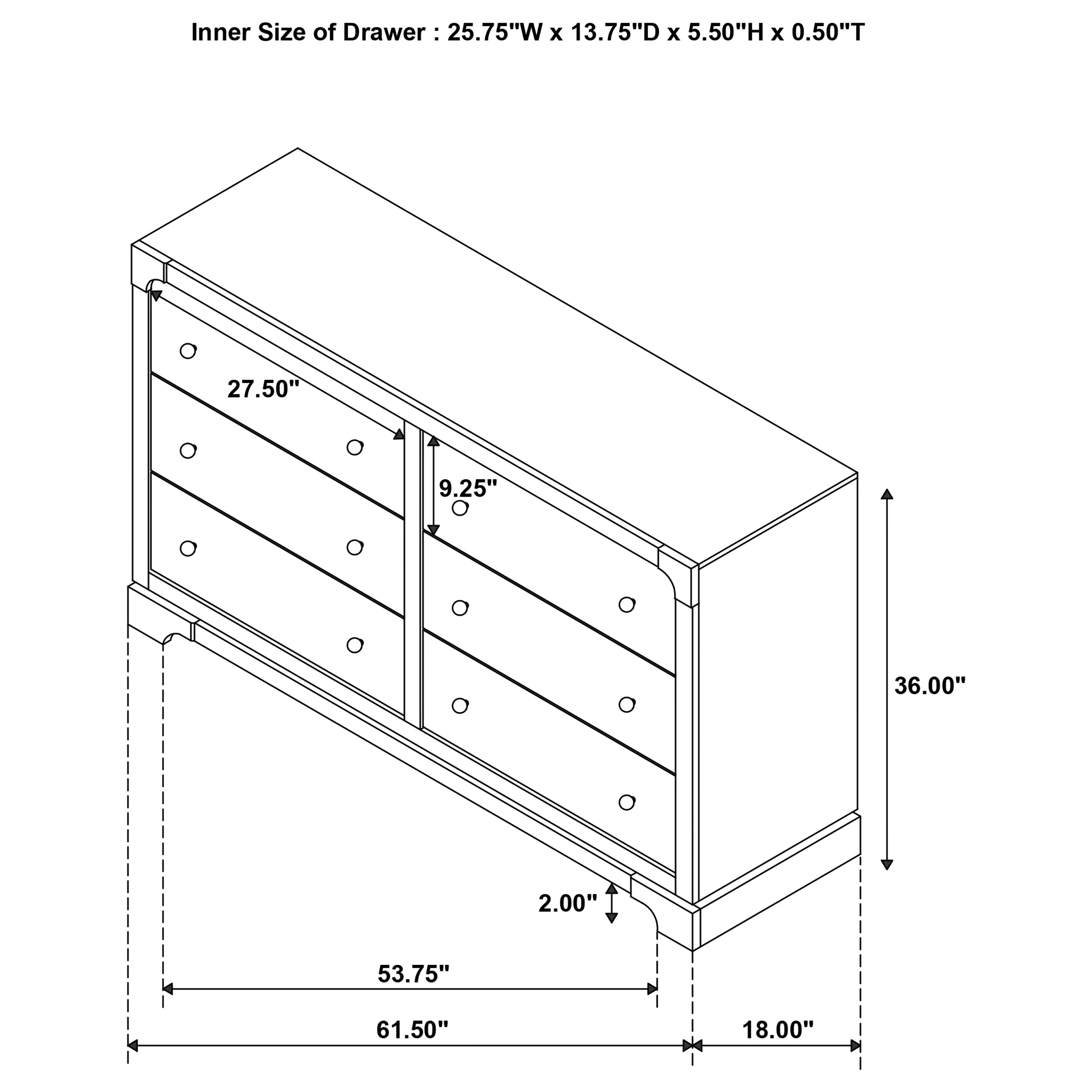 Gran Park 6-Drawer Dresser, Dark Cocoa - Image 14