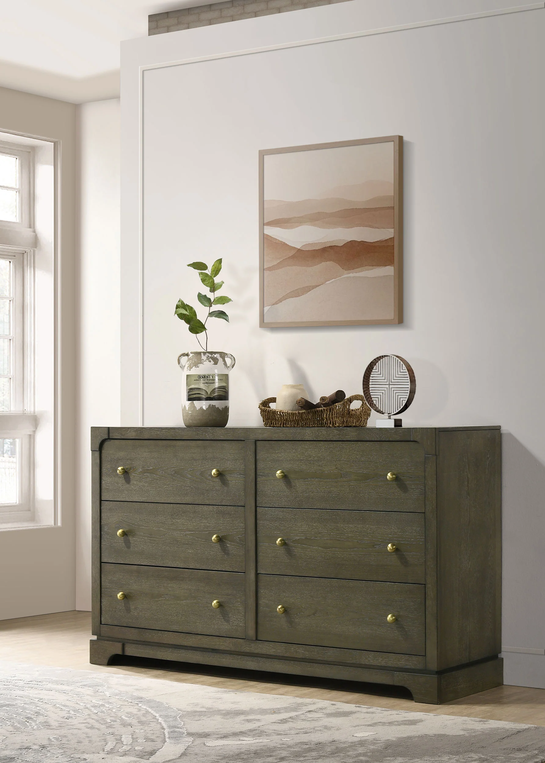 Gran Park 6-Drawer Dresser, Dark Cocoa - Image 2