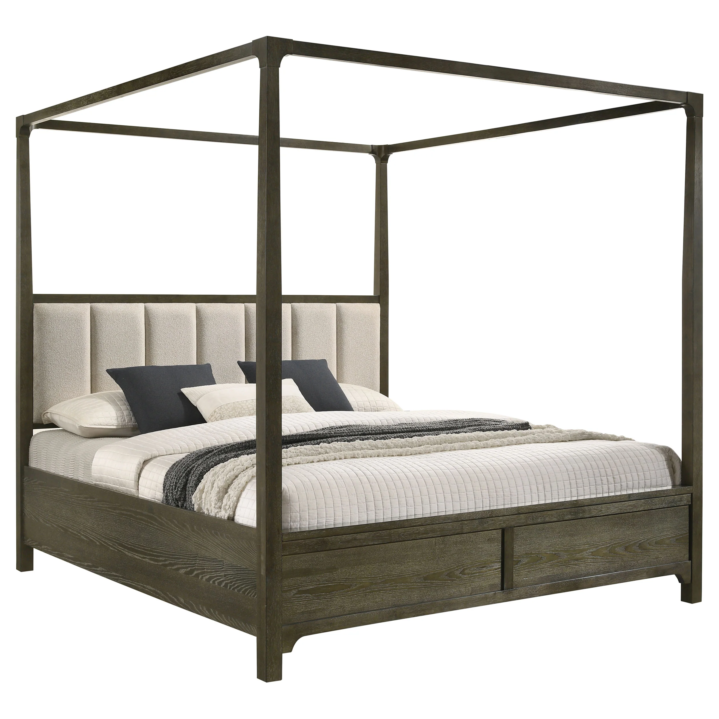 Gran Park California King Four Poster Canopy Bed Dark Cocoa - Image 4