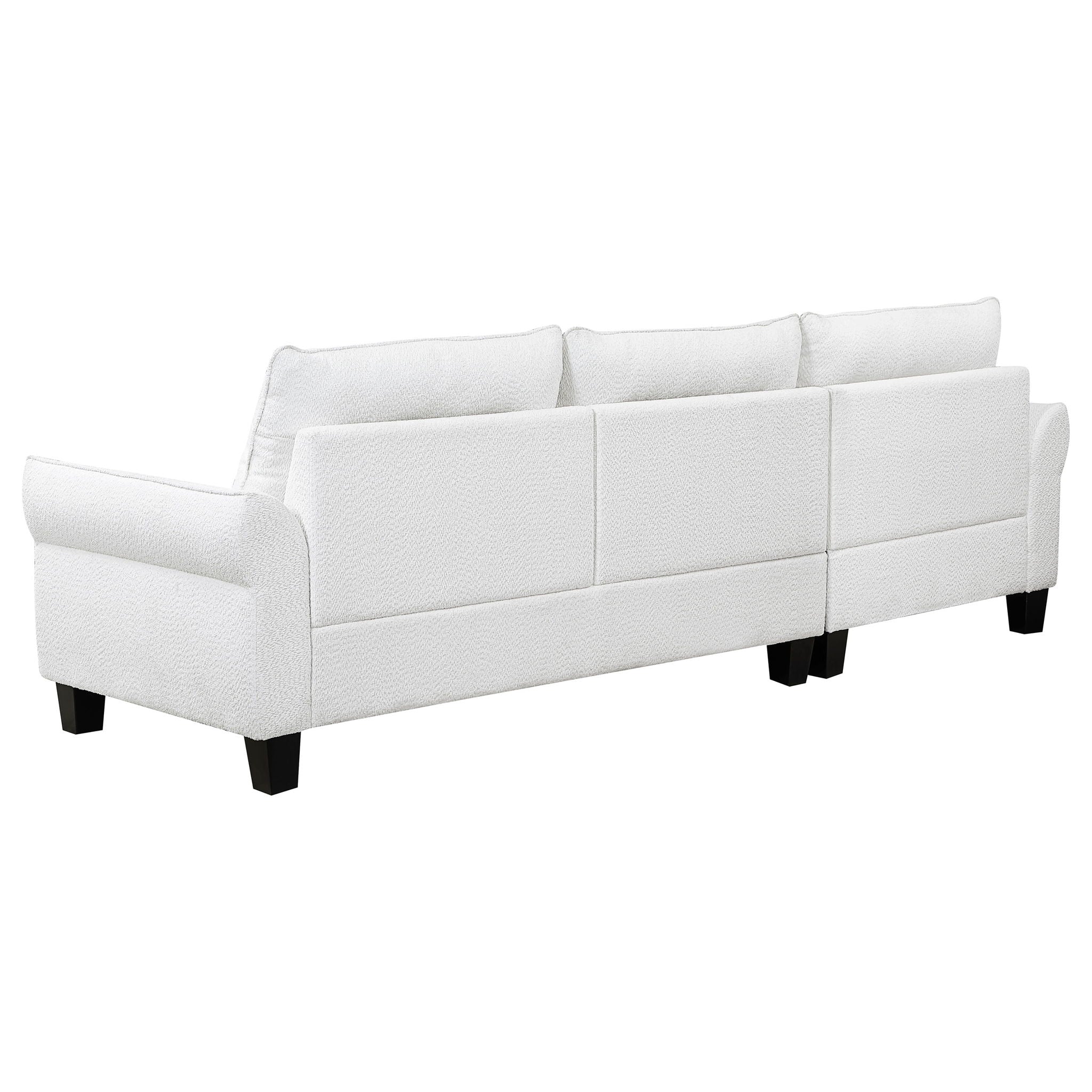 Granholm - Upholstered Curved Arm Sectional Sofa - White - Image 2