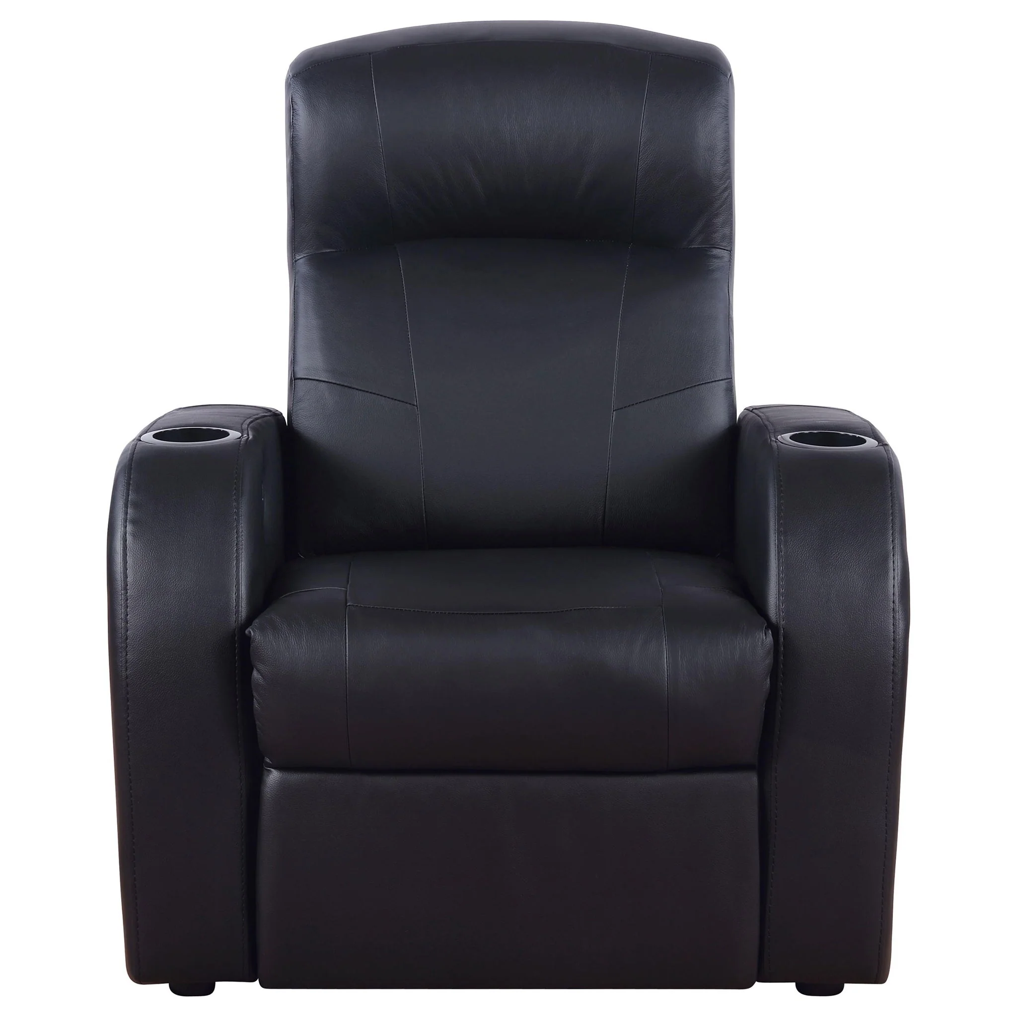 Greenfield - 3 Seater Home Theater With 2 Wedge Consoles - Black - Image 2